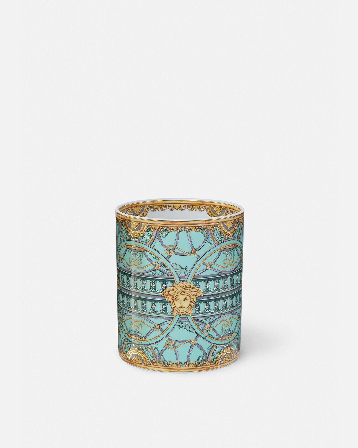ラ スカラ デル パラッツォ ヴェルデ 花瓶 18 cm グリーン | VERSACE JP