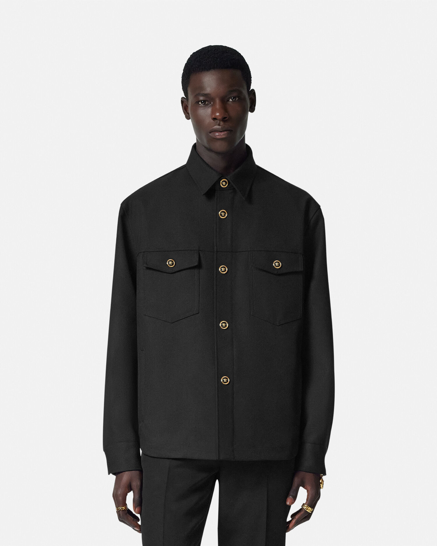 キャバルリー ウール オーバーシャツ | VERSACE JP