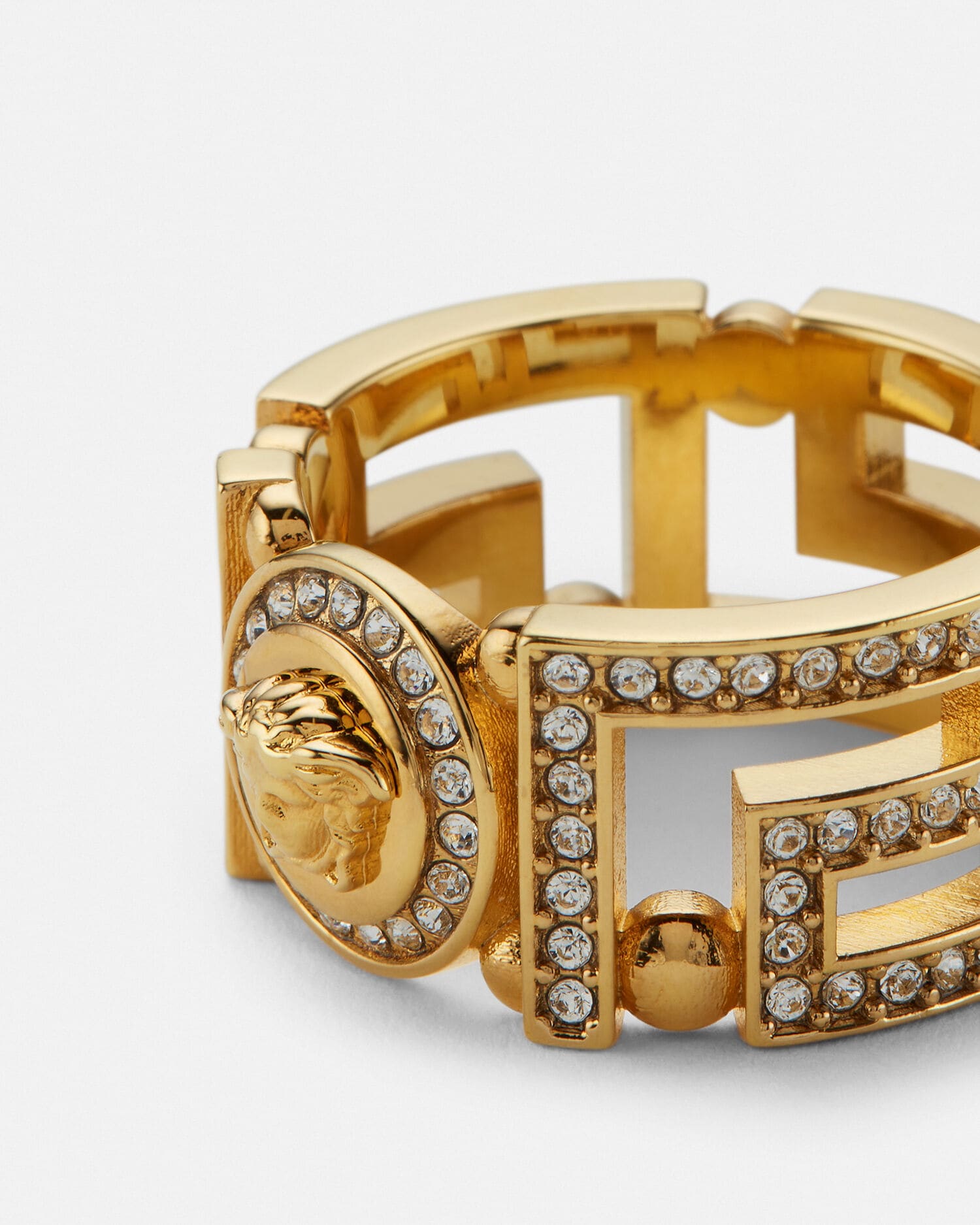 グレカ クリスタル リング ゴールド | VERSACE JP