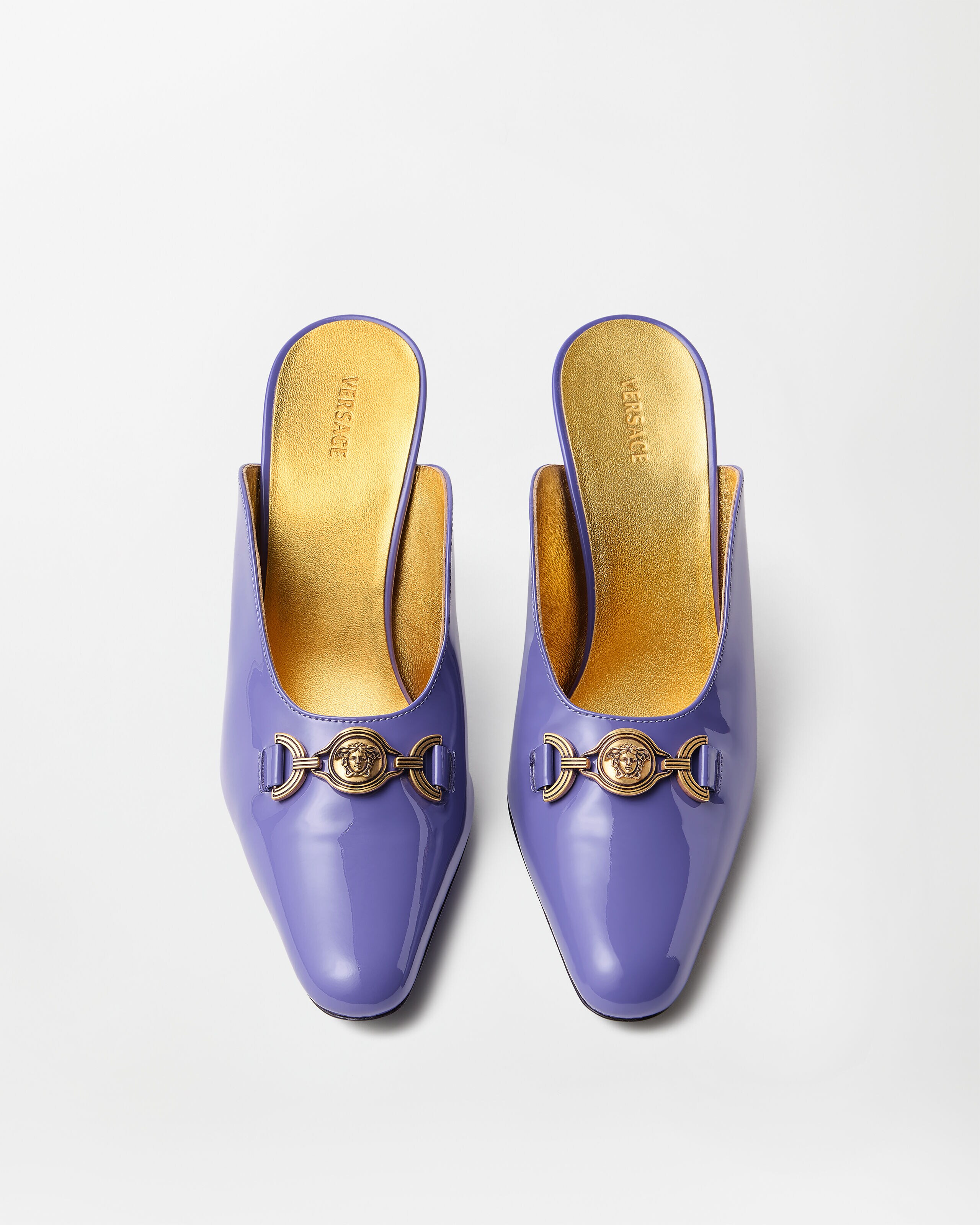 マリサ パテント ミュール 90 mm パープル | VERSACE JP
