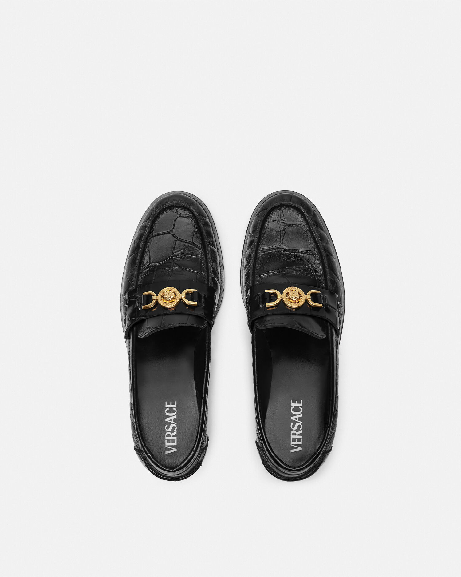 Versace クロコ型押し メドゥーサ '95 ローファー | VERSACE