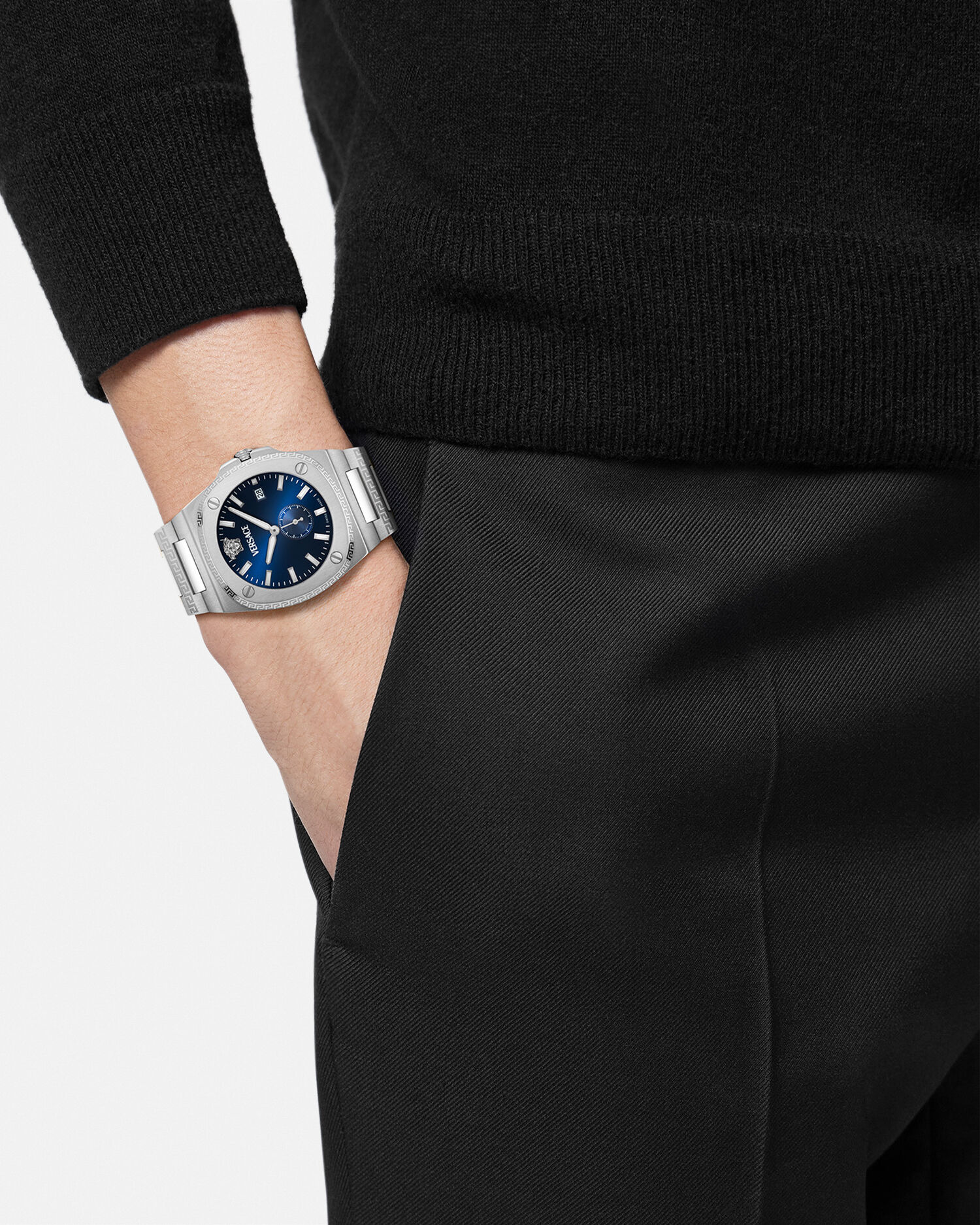 ウォッチ トロメオ ブルー,シルバー | VERSACE JP