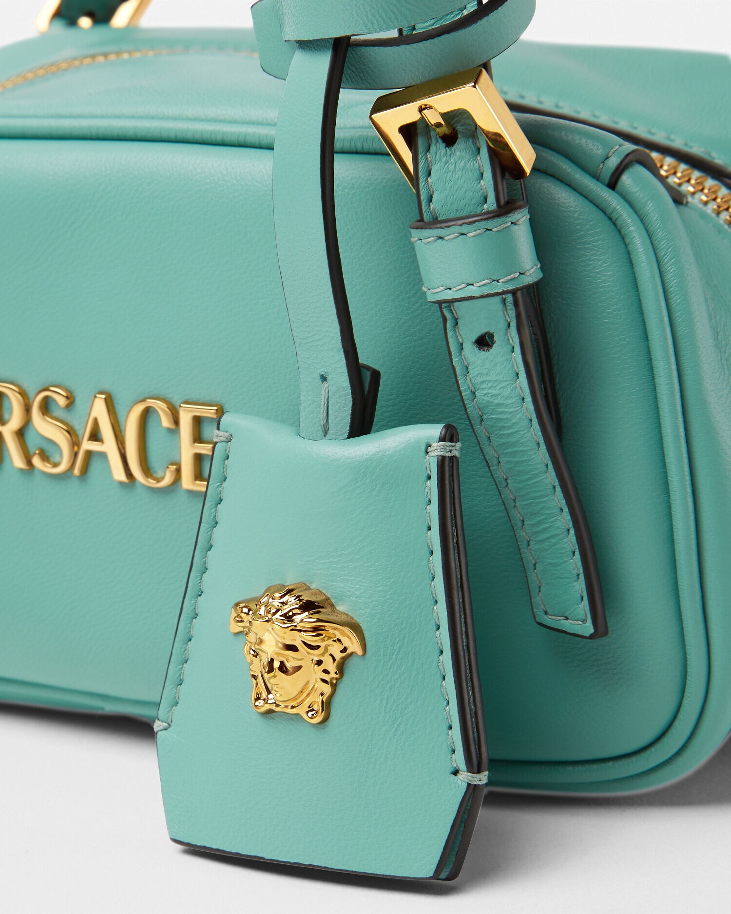 ボウリング ミニ バッグ ヴェルサーチェ タグ ブルー | VERSACE JP