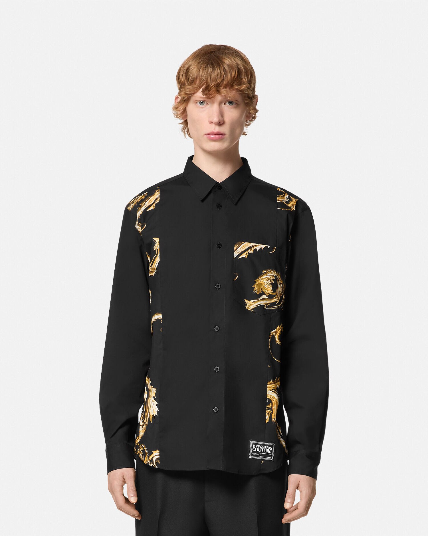レギュラーフィット シャツ クロモ クチュール パネル | VERSACE JP
