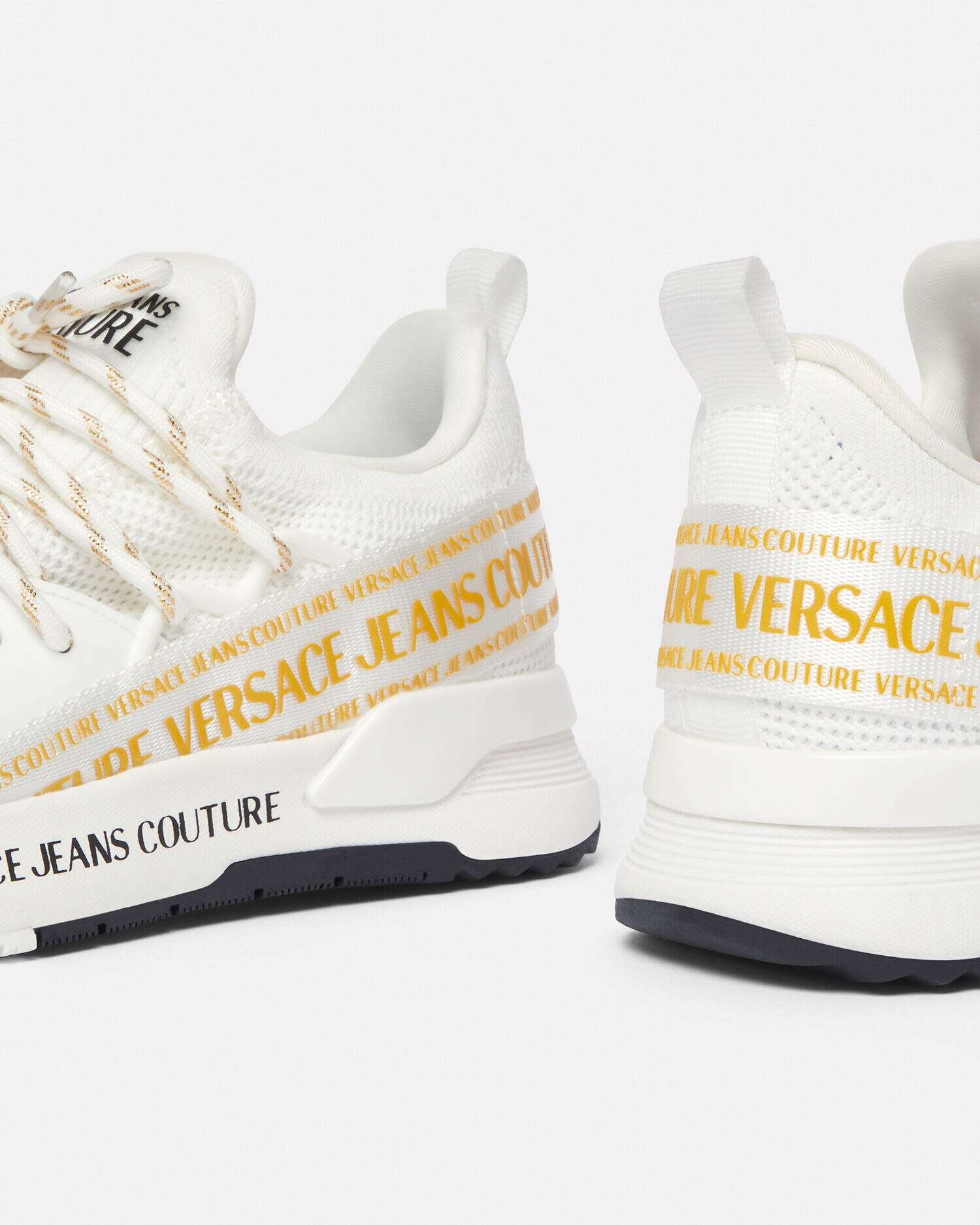 【VERSACE】 ロゴ スニーカー ダイナミック ロゴ スニーカー ブラック,ホワイト | VERSACE JP