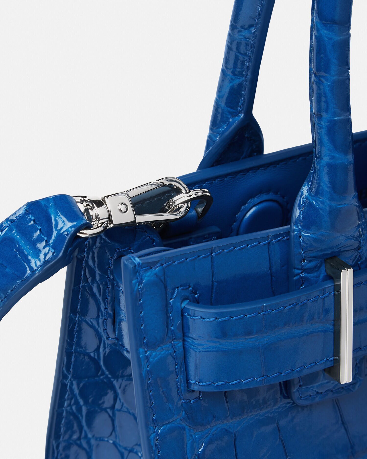 メドゥーサ'95 スモール クロコエフェクト トート ブルー | VERSACE JP