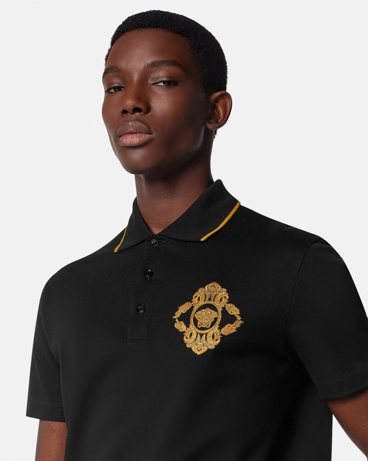 全信頼を寄せる ポロ 刺繍入り シャツ JP VERSACE | バロック アーキテクチュラル トップス