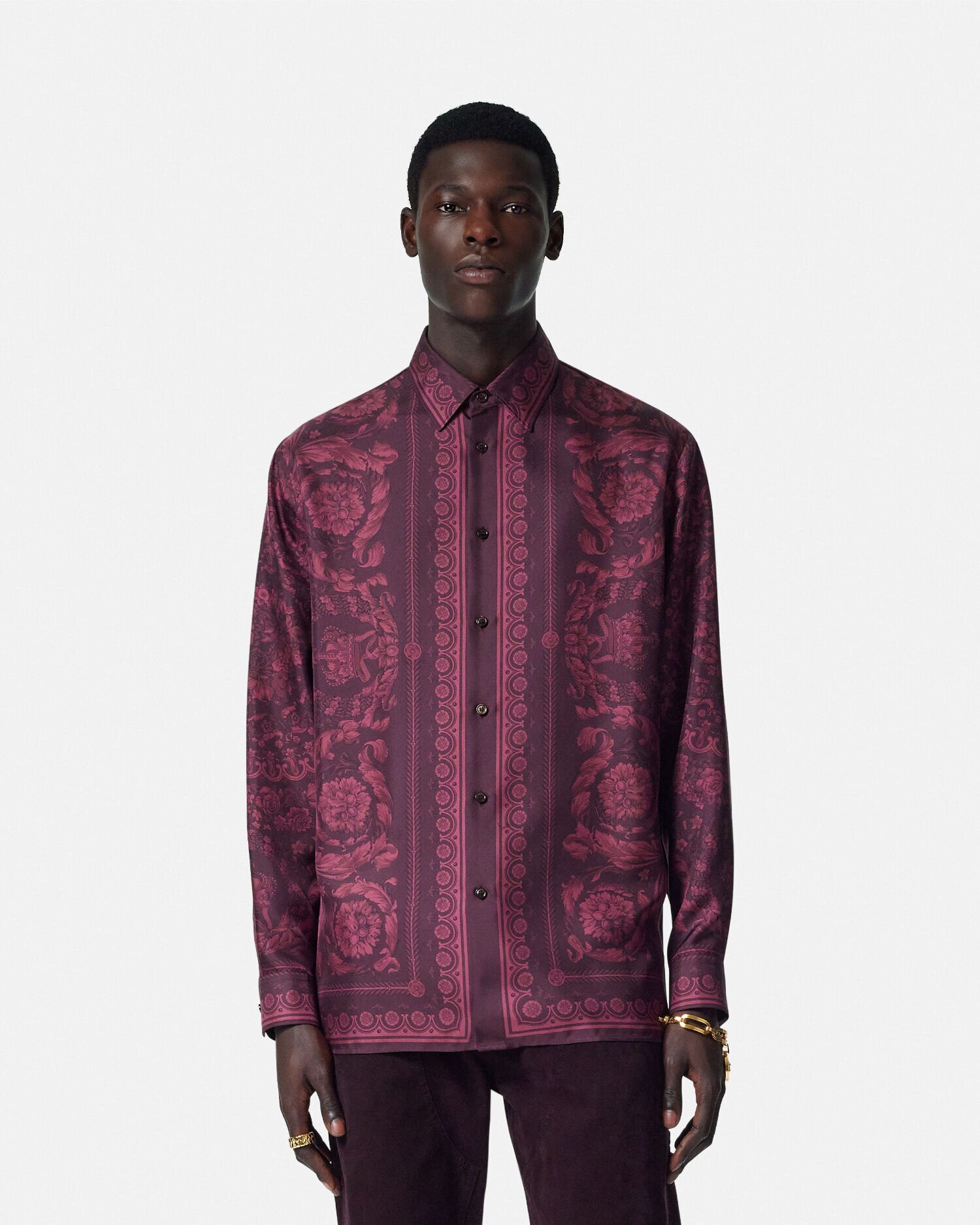 シルク シャツ バロッコ プリント | VERSACE JP