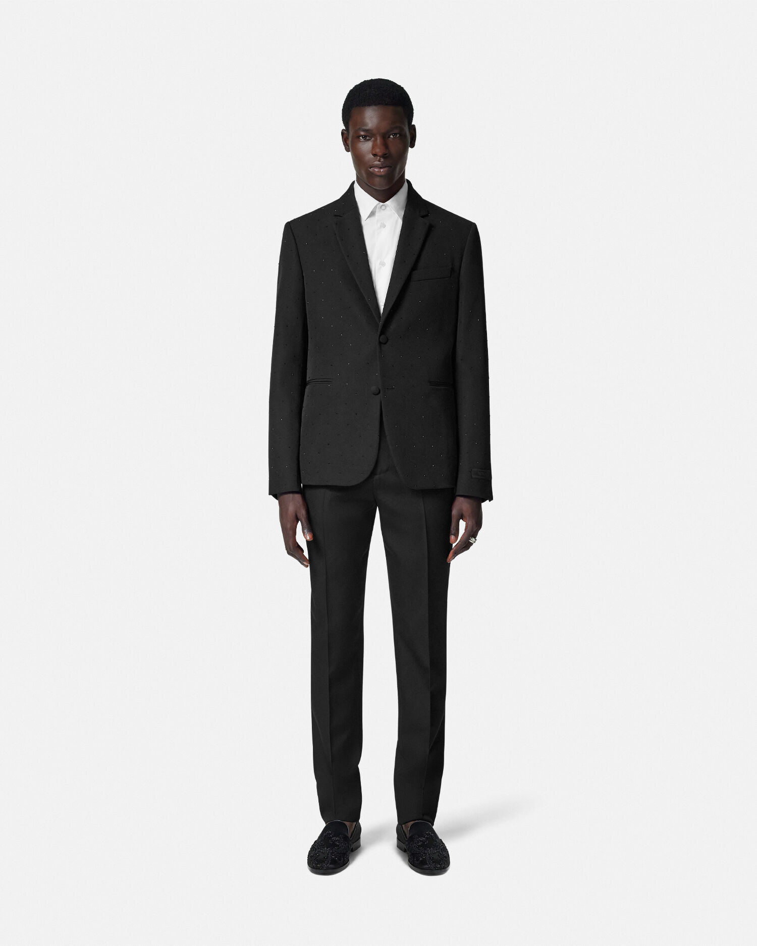 VERSACE オーバーサイズ シングルブレスト ブレザー コート ウール シングルブレスト ブレザー ブルー | VERSACE JP