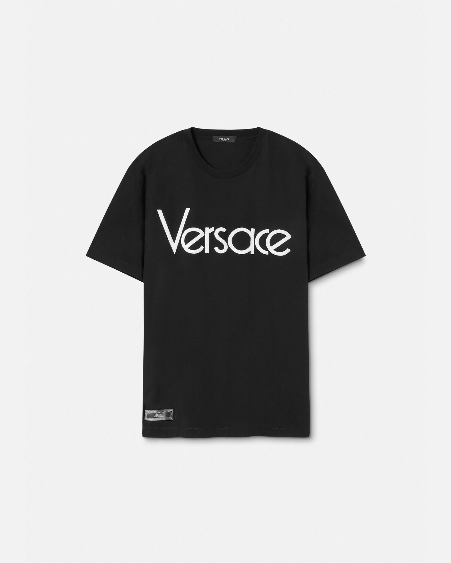 ヴェルサーチ ロゴ ストライプ切替 半袖Ｔシャツ メンズ マルチ XS VERSACE