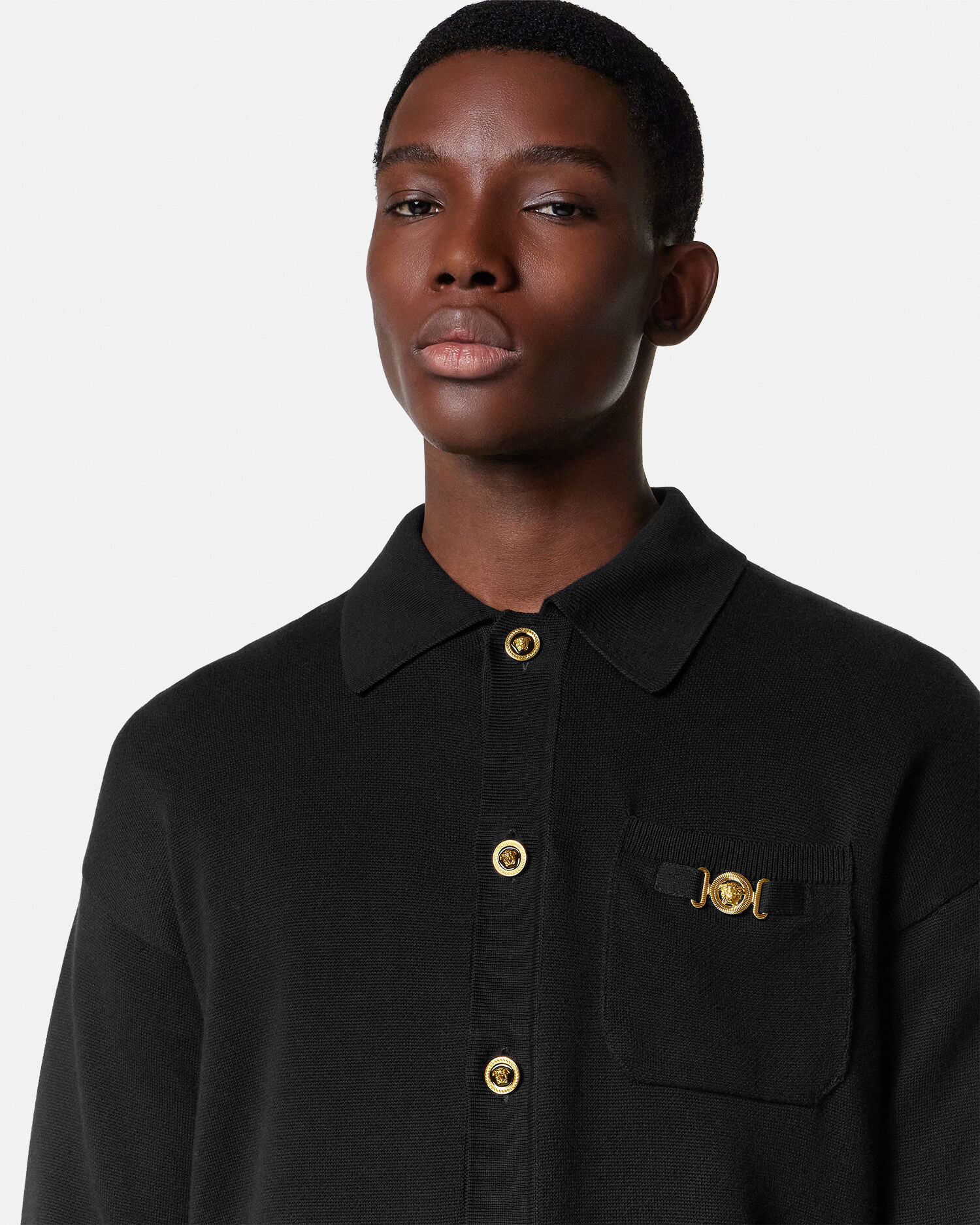 ニット ポロ カーディガン メドゥーサ ビギー | VERSACE JP