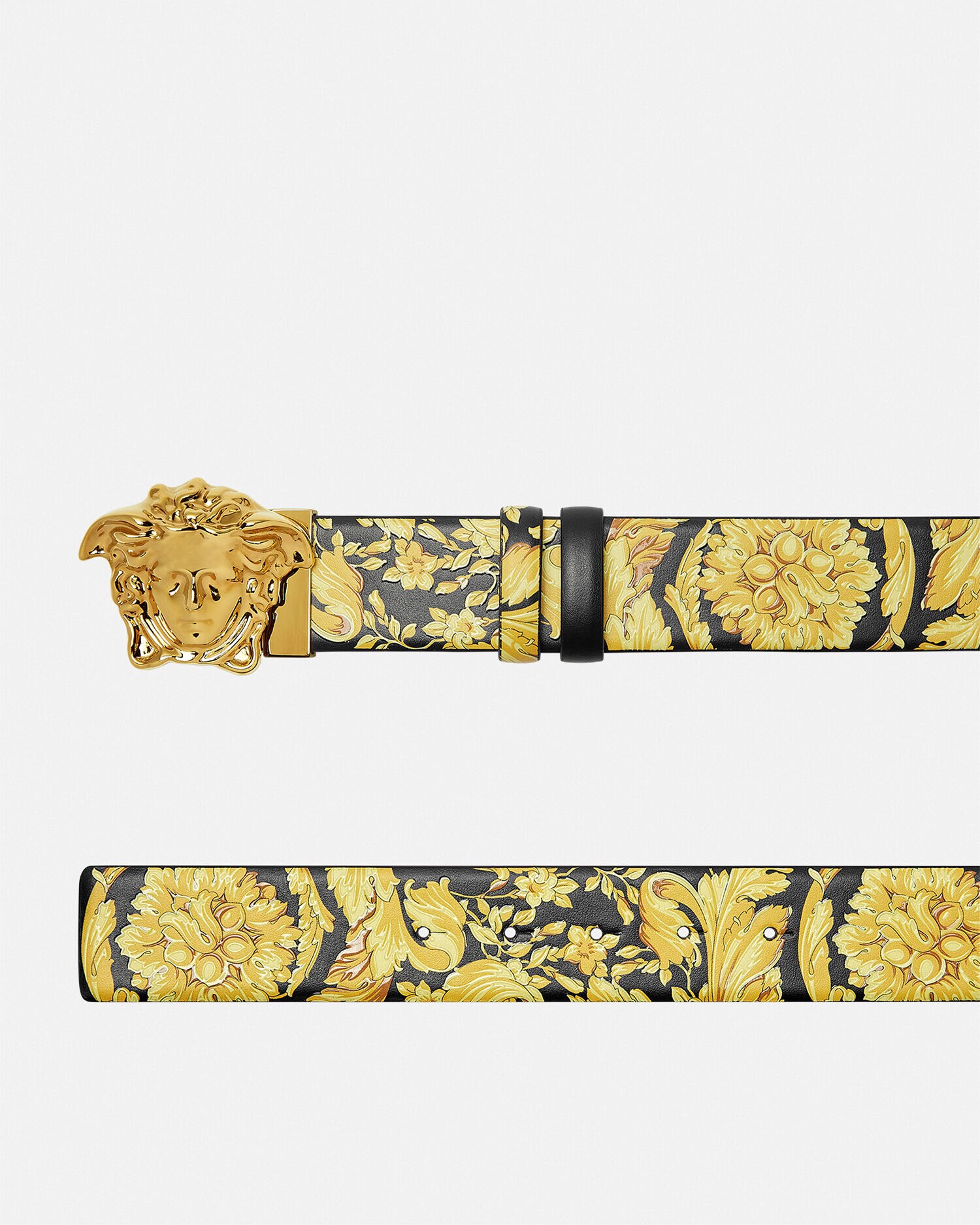 ラ メドゥーサ リバーシブル レザー ベルト プリント | VERSACE JP