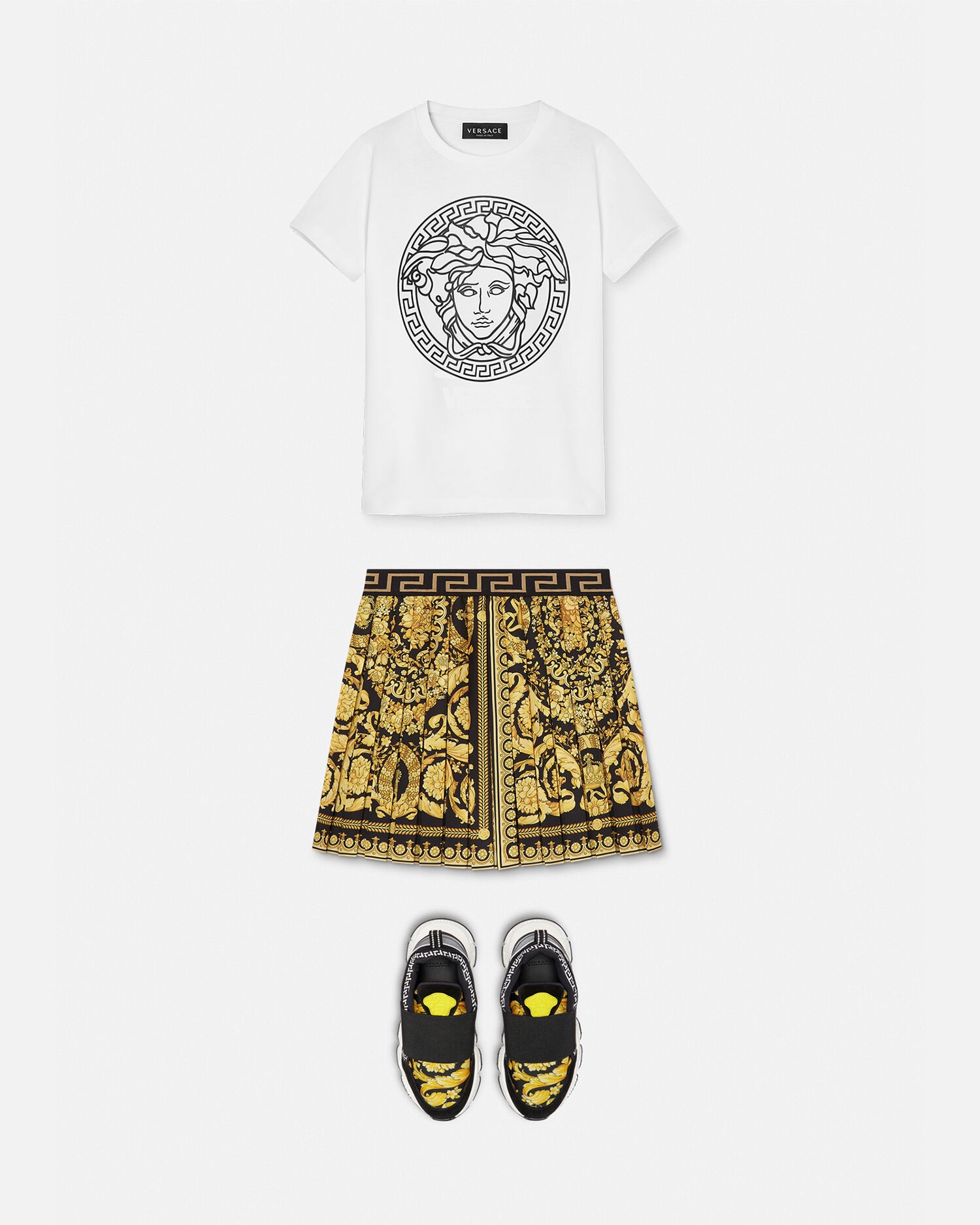 メドゥーサ キッズ Tシャツ ブラック,ホワイト | VERSACE JP