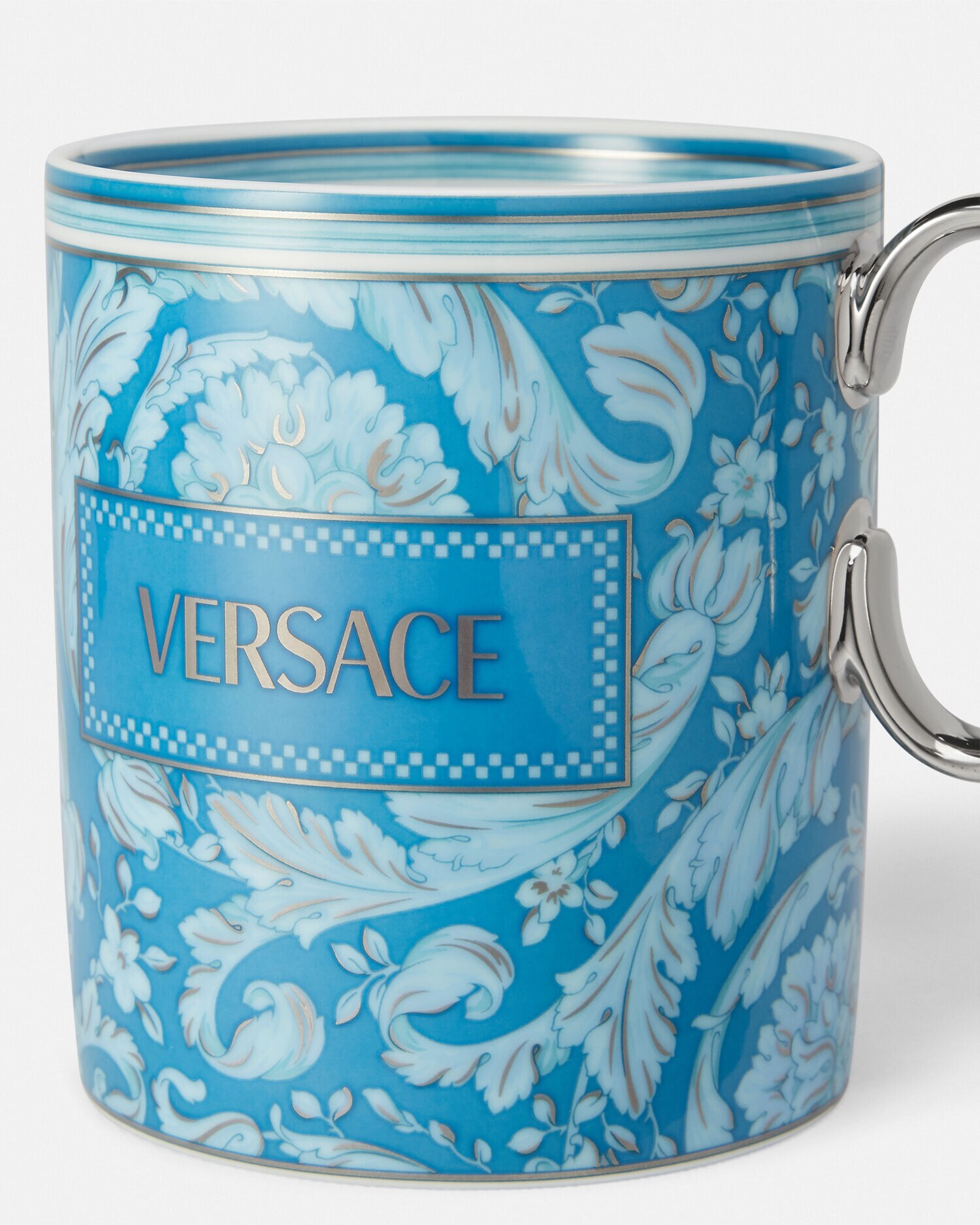 バロッコ ティール マグ ブルー,プリント | VERSACE JP