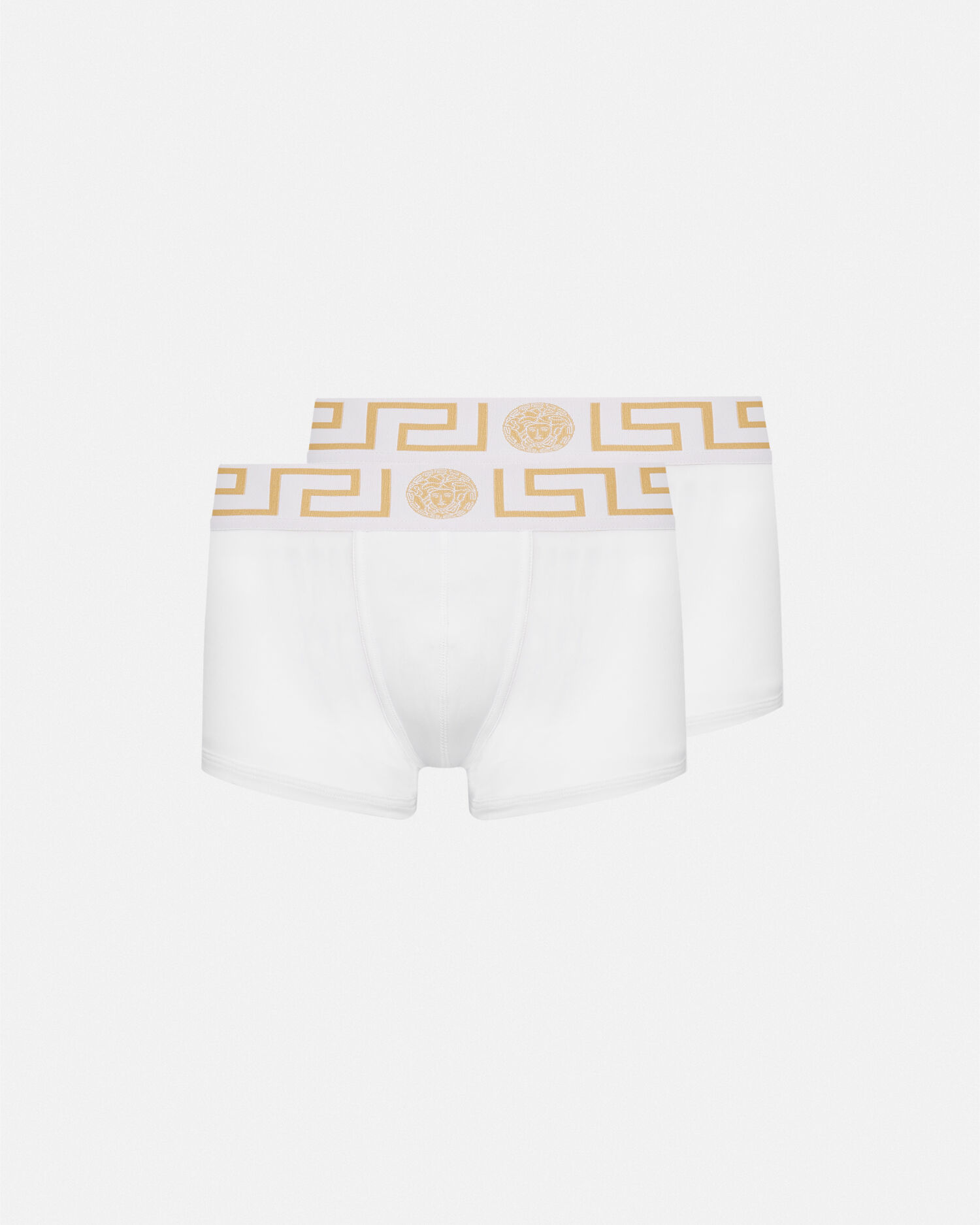グレカ ボーダー トランクス 2枚パック ホワイト | VERSACE JP