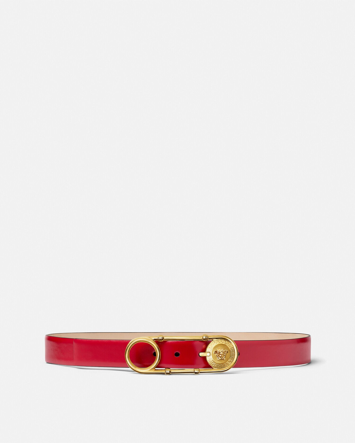 セーフティー ピン レザー ベルト 3cm | VERSACE JP