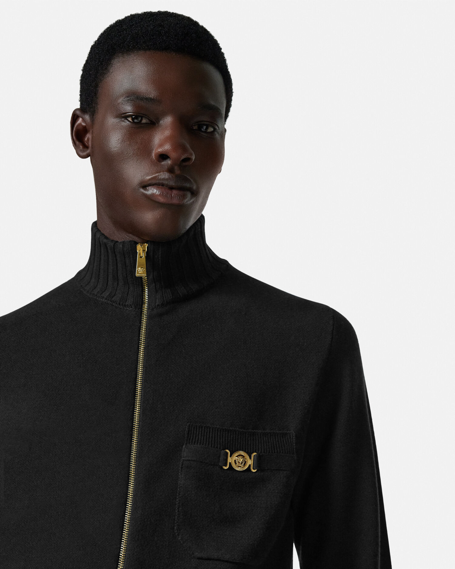 カシミヤブレンド ニット ジッパー セーター | VERSACE JP