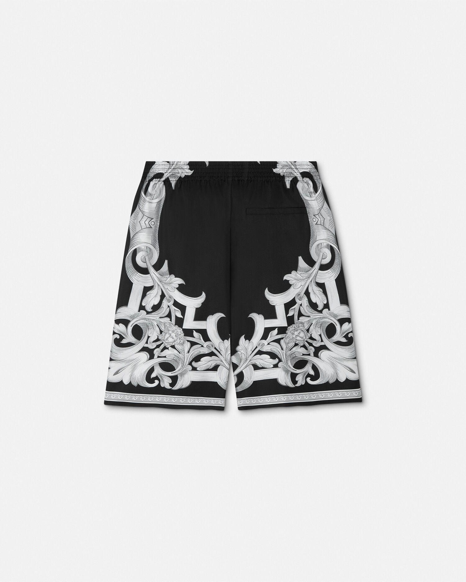 ヴェルサーチ　シルクショートパンツブラックラベル シルク ショートパンツ アーキテクチュラル バロック | VERSACE JP