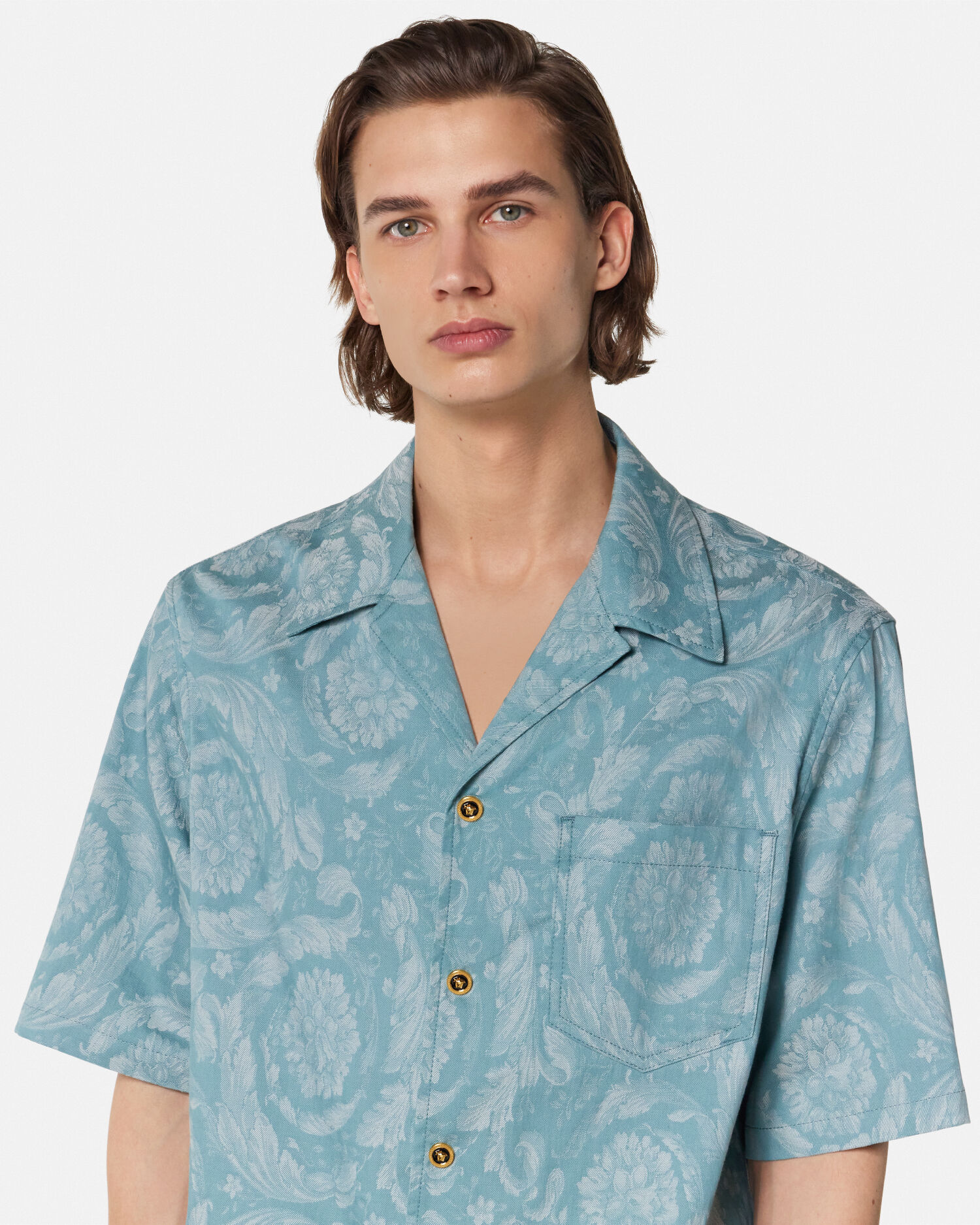 VERSACE ヴェルサーチェ新品 バロッコ デニムシャツ 48 VERSACE ヴェルサーチェ新品 バロッコ デニムシャツ 48 - メルカリ