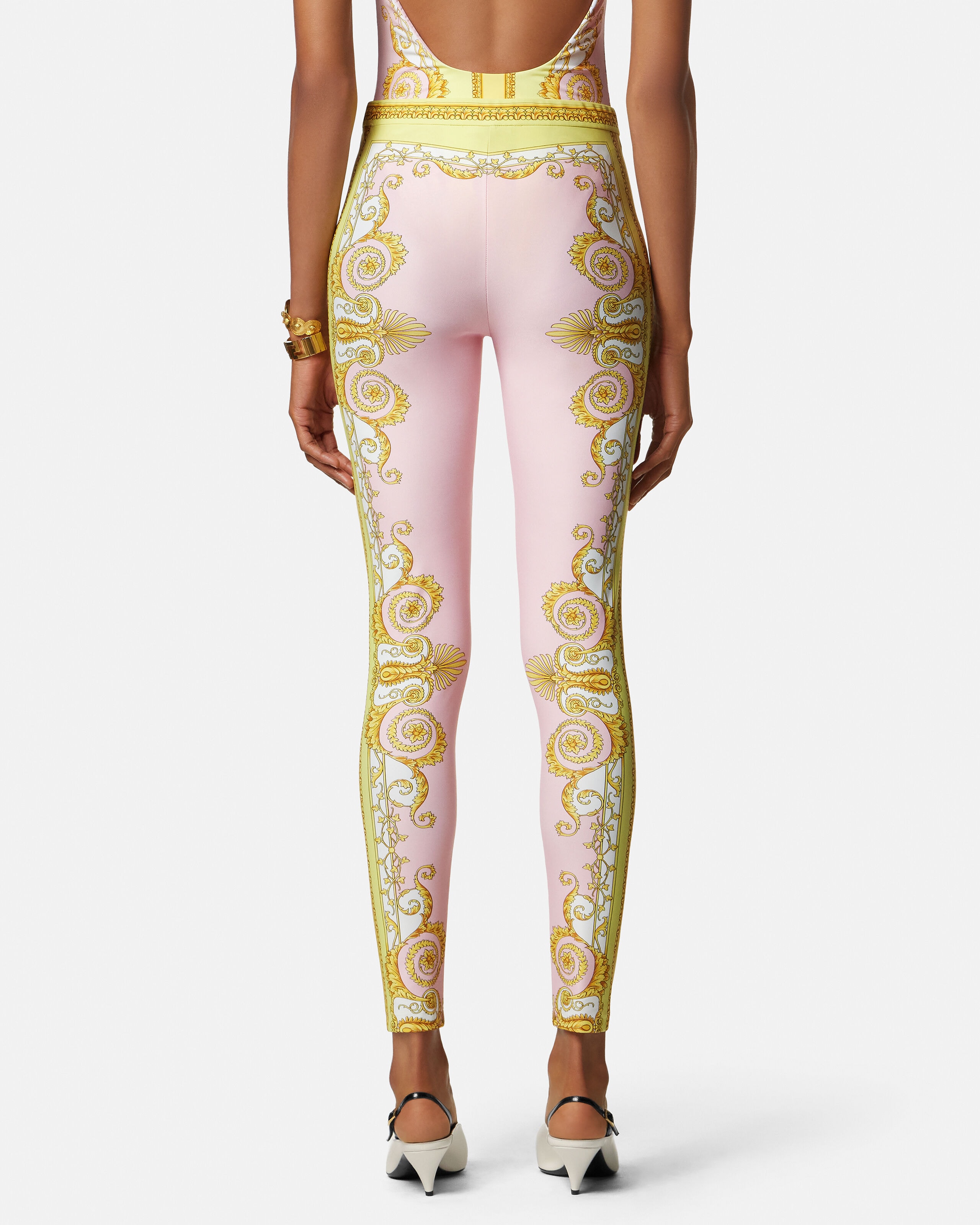 ☆Gianni Versace☆総柄レギンス スパッツ マルチカラー サイズ38