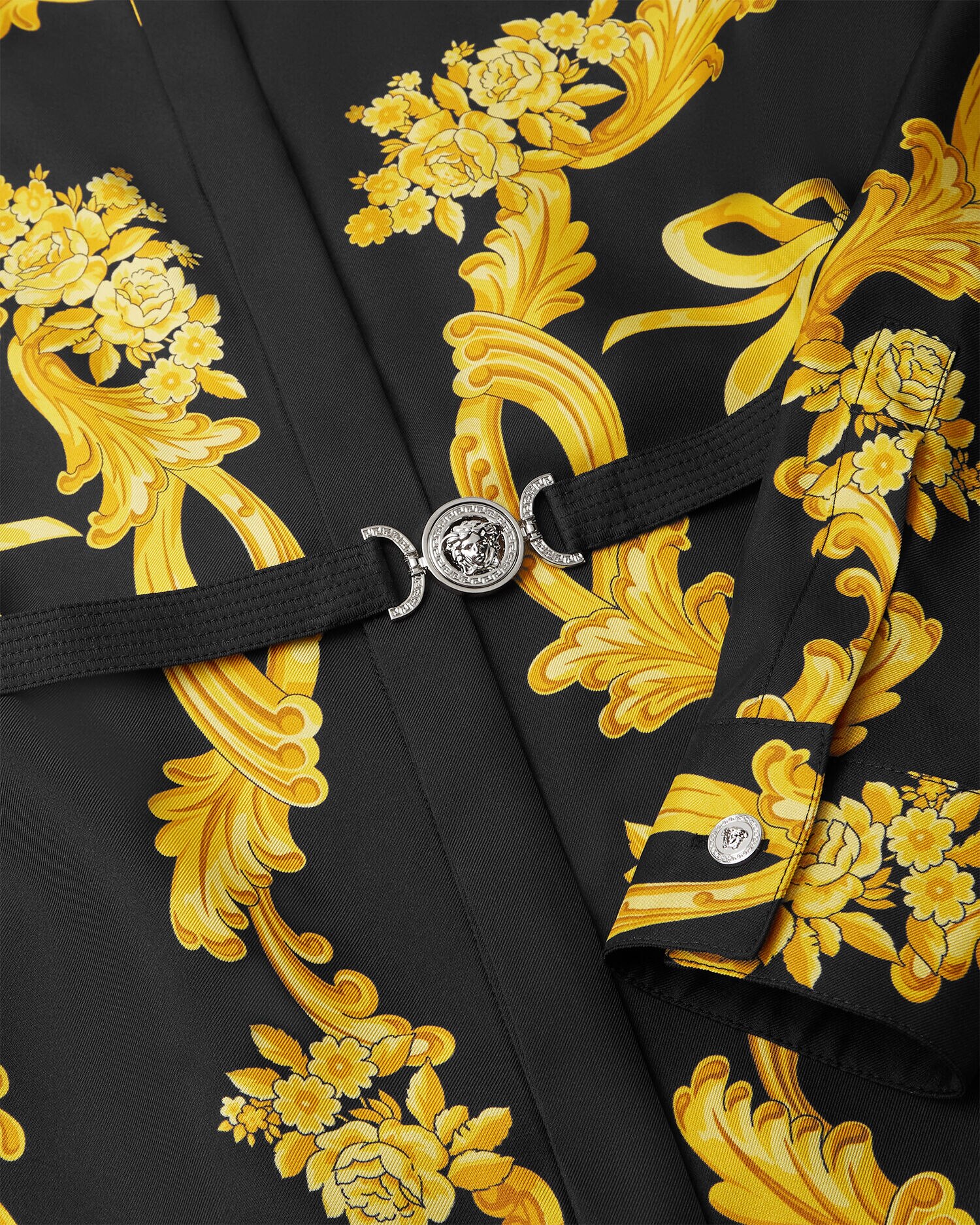 versace Vマークシルクキラキラチュニック