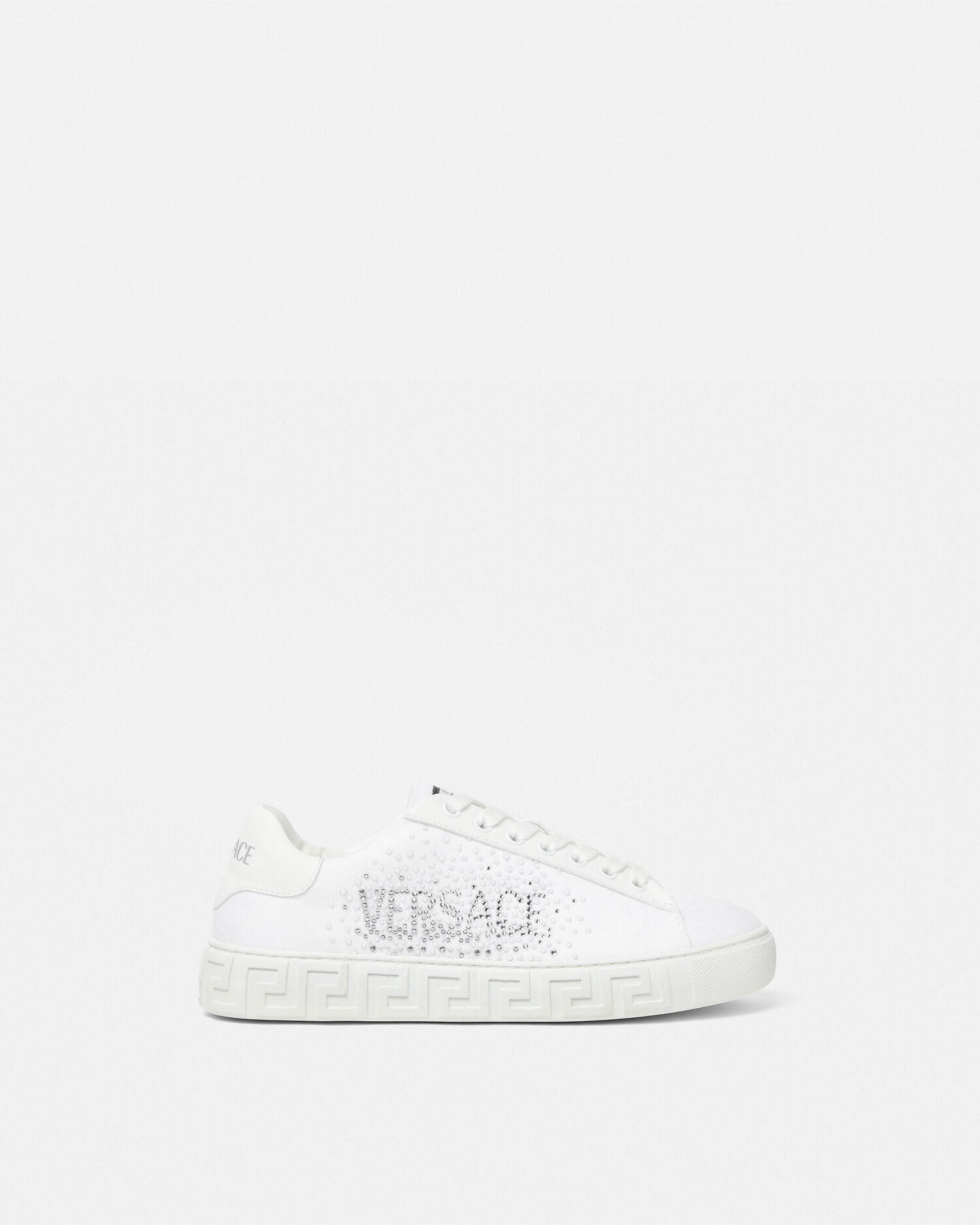 VERSACE■ヴェルサーチェ ロゴ グレカ レースアップ スニーカー クリスタル ロゴ グレカ スニーカー | VERSACE JP