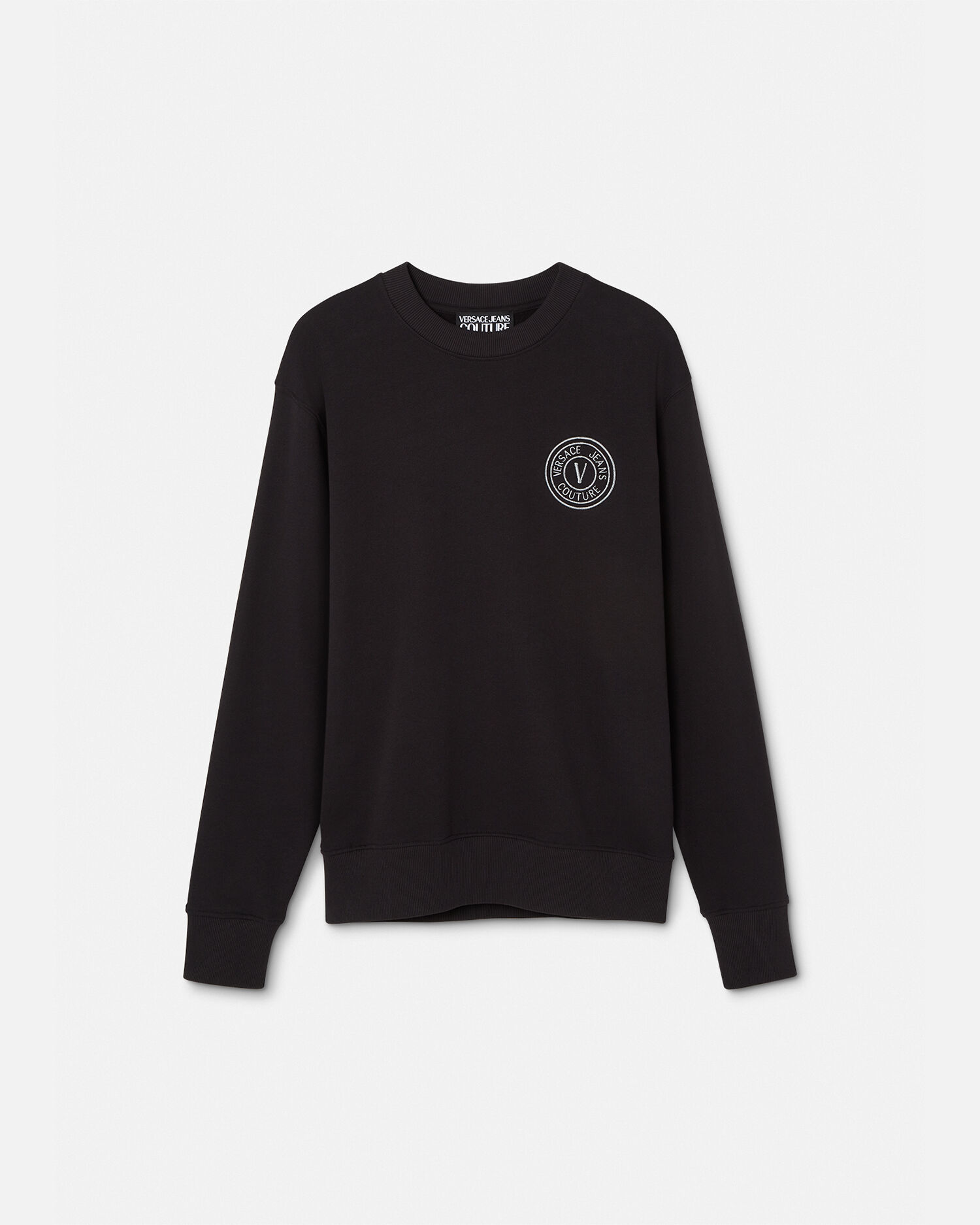 VERSACE ブラック スウェット レターV エンブレム スウェットシャツ ブラック | VERSACE JP