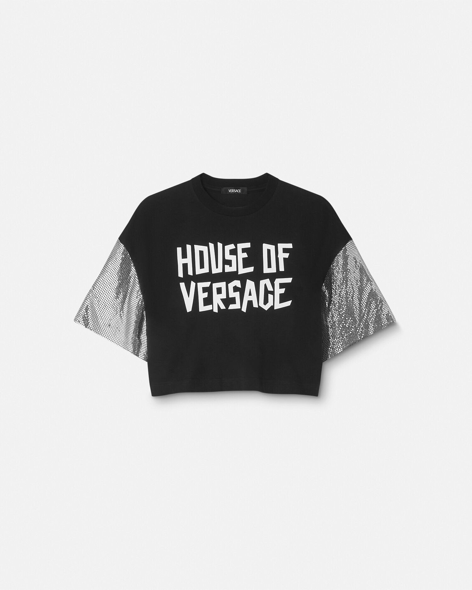 メタル メッシュ クロップド Tシャツ ハウス オブ ヴェルサーチェ | VERSACE JP