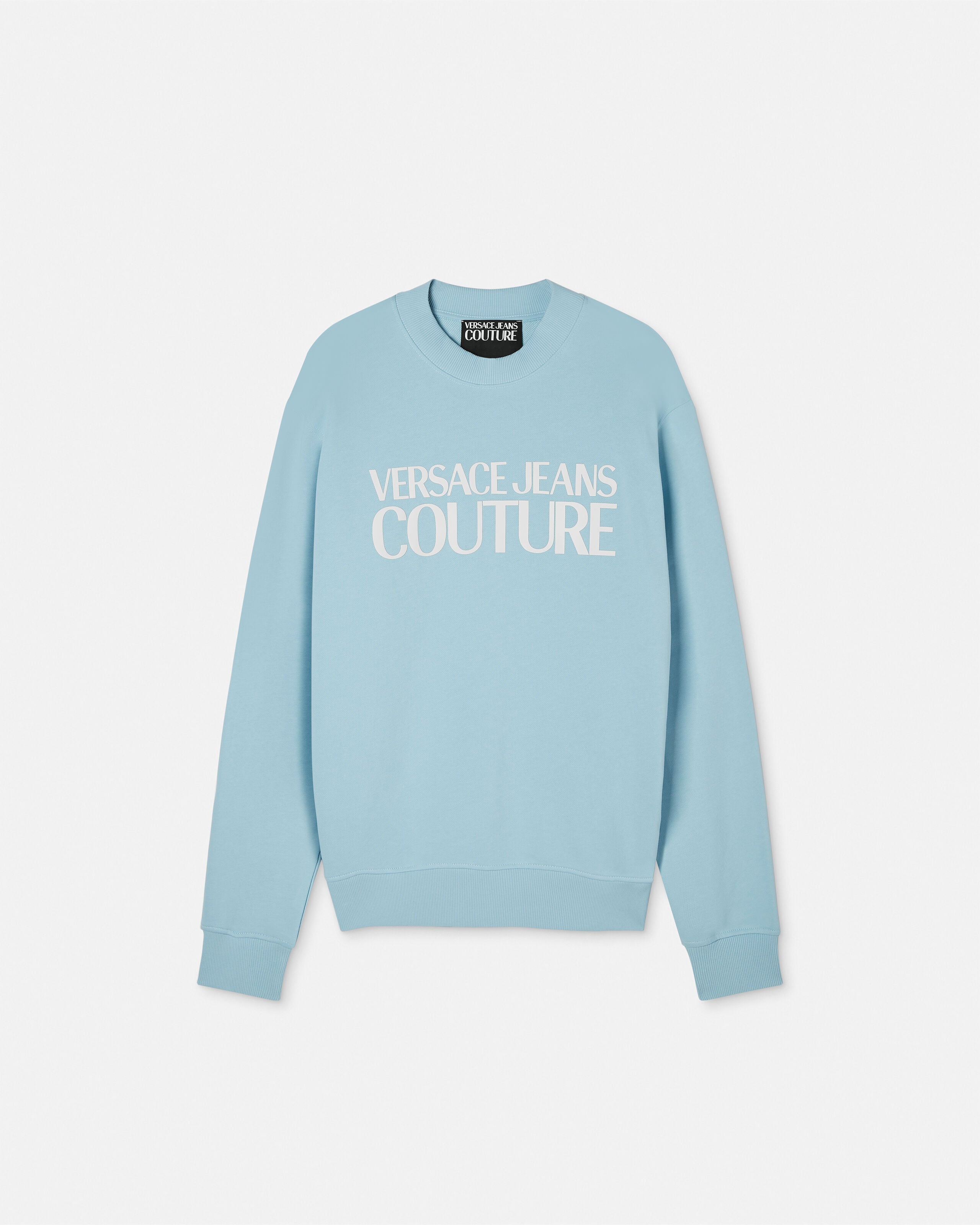 【新品未使用】VERSACE JEANS スウェットシャツ コットンジャージー スウェットシャツ ブルー | VERSACE JP