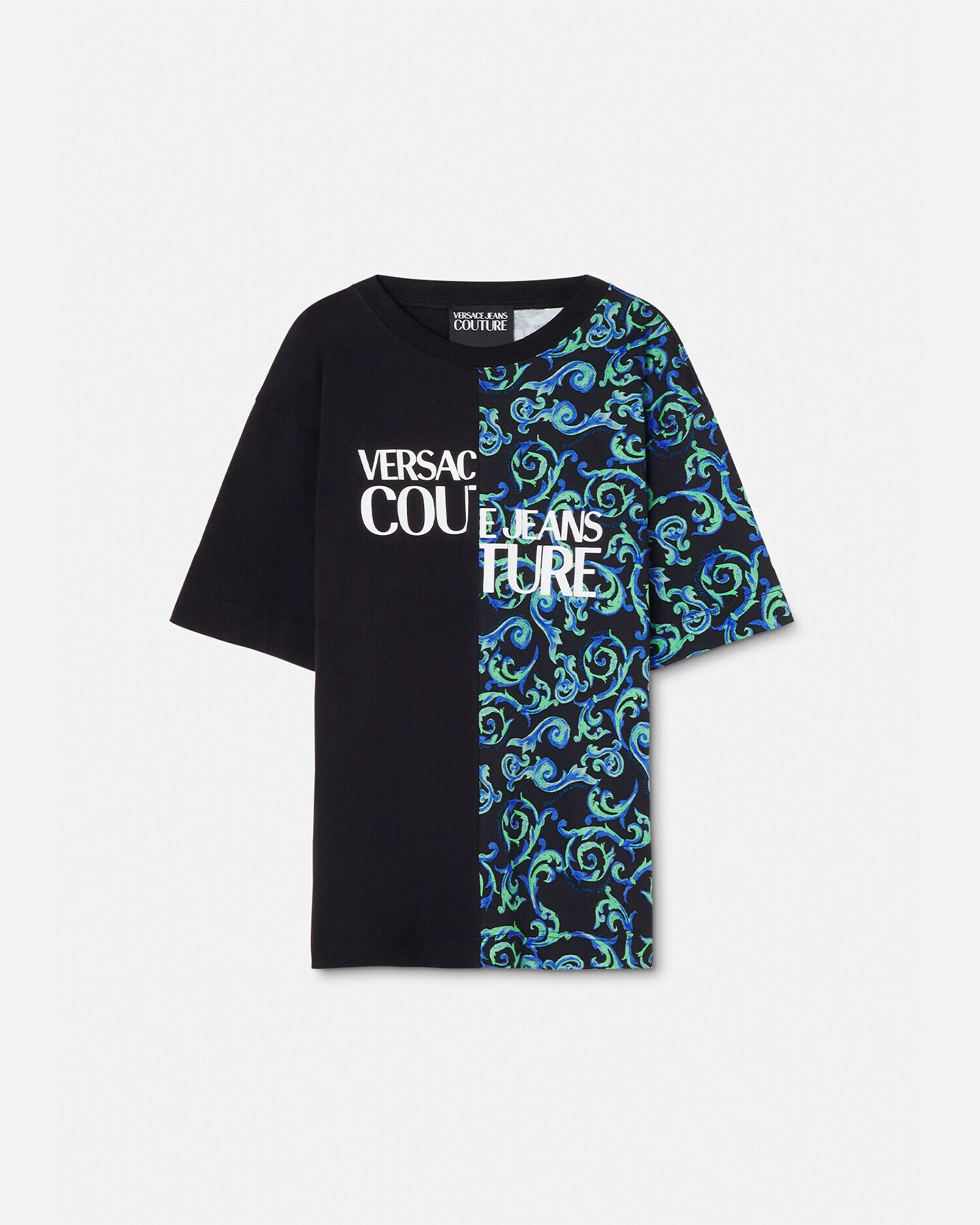 スケッチ クチュール ロゴ Tシャツ ブラック,プリント | VERSACE JP