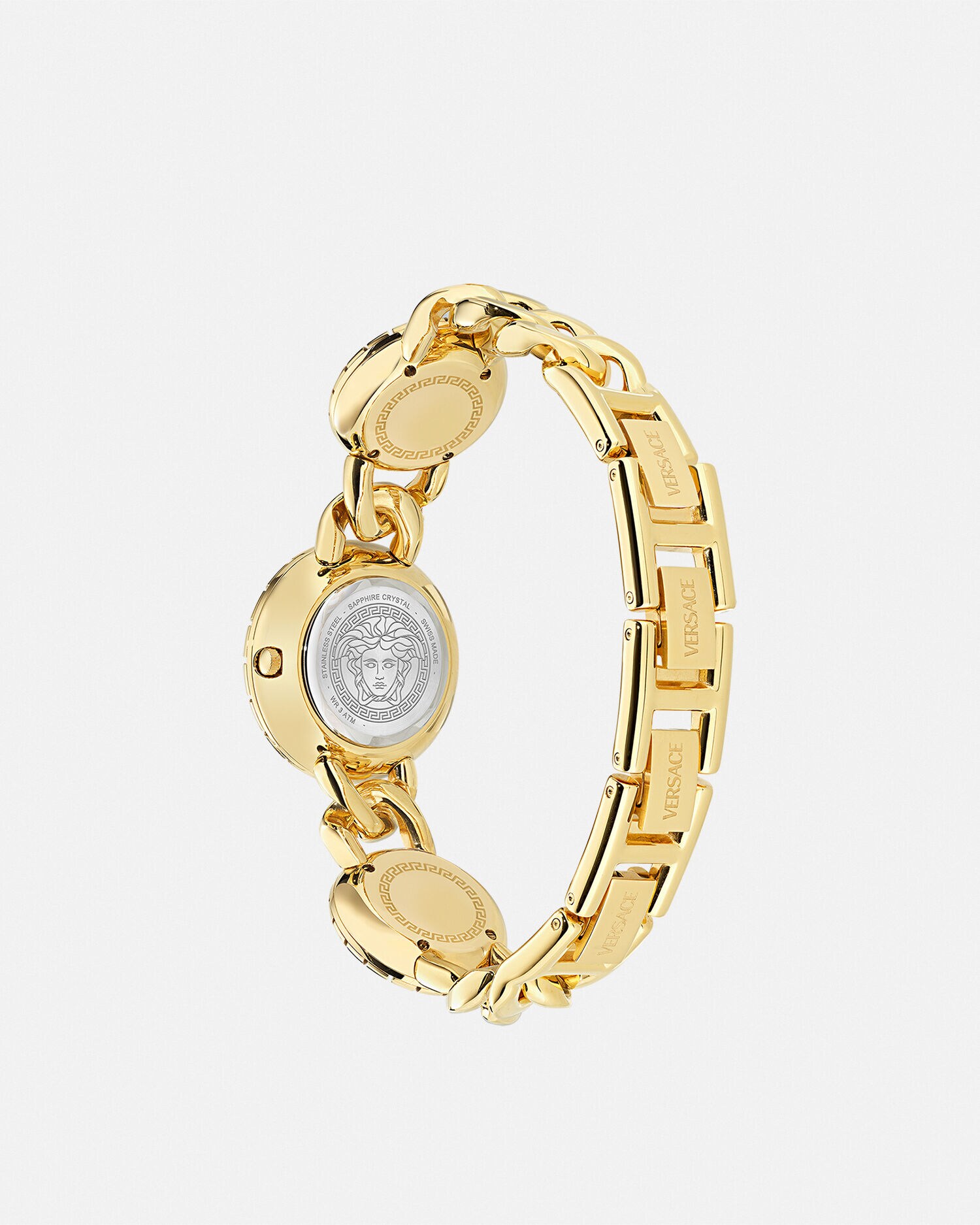 ウォッチ ラ グレカ スタッド アイコン ブラック,ゴールド | VERSACE JP
