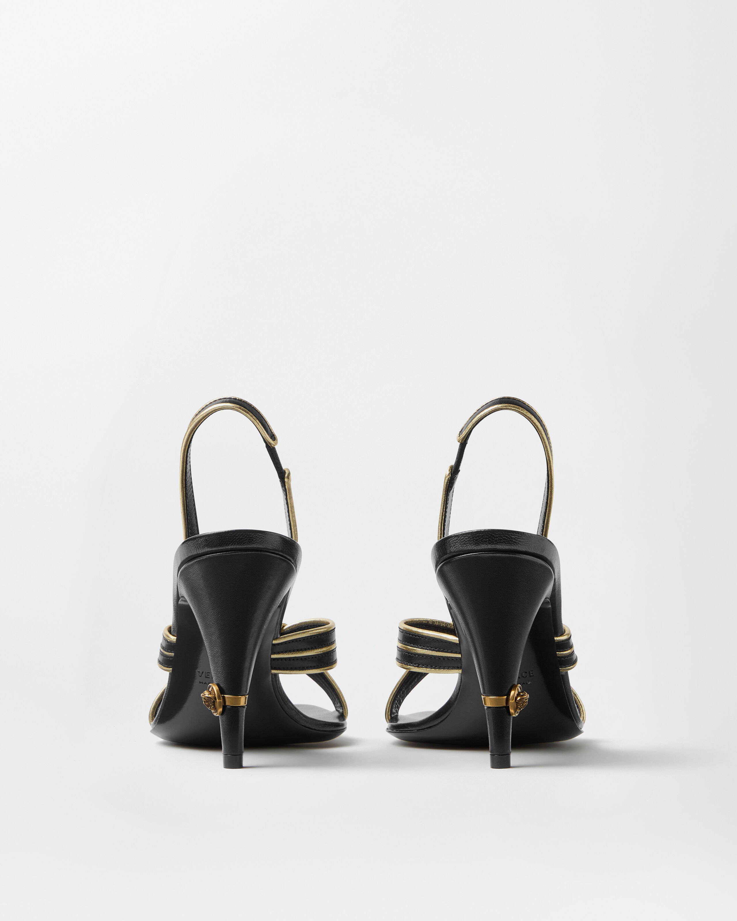 ジャンニ ナッパレザー サンダル 90 mm ブラック | VERSACE JP