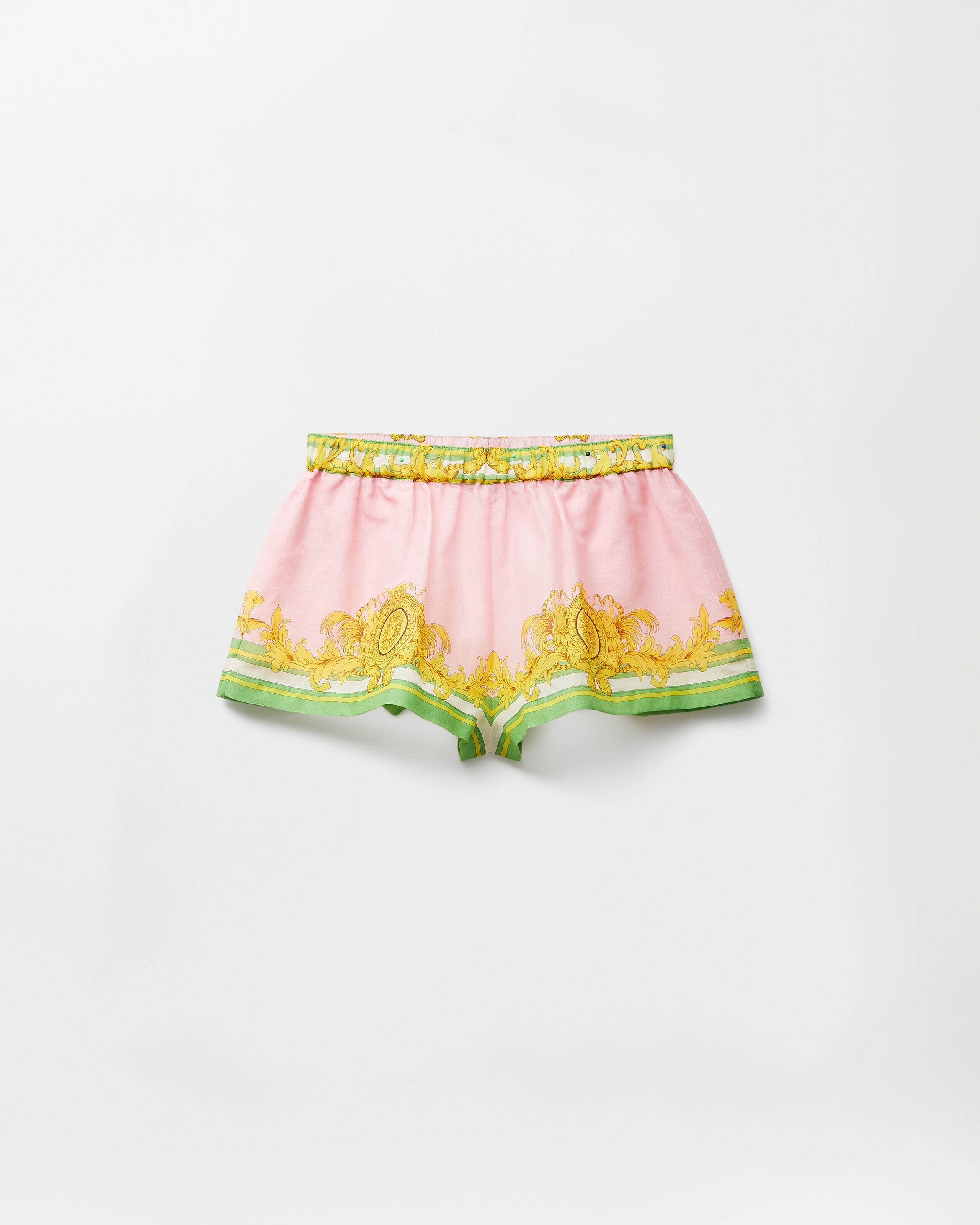 プリント コットン ＆ シルク ボイル カバーアップ ショートパンツ