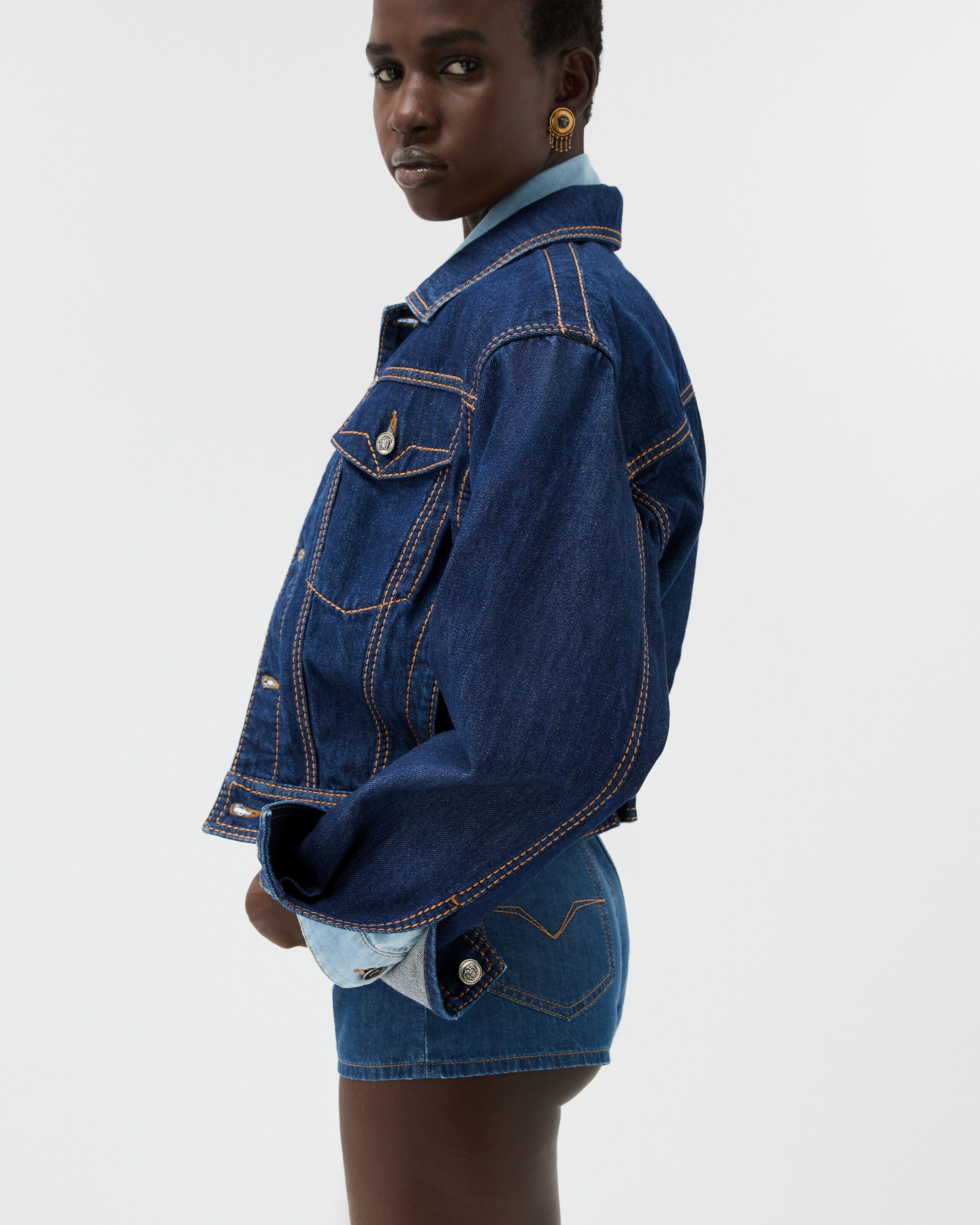 【美品】agnes b KA17 BLOUSON デニムフィフルブルゾン デニム ブルゾン ブルー | VERSACE JP