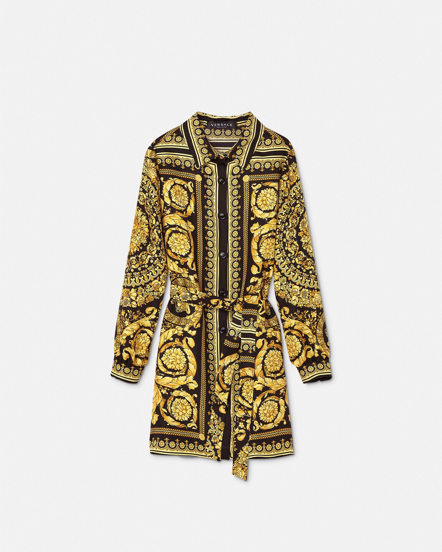 バロッコ キッズ シルク ドレス ブラック,プリント | VERSACE JP