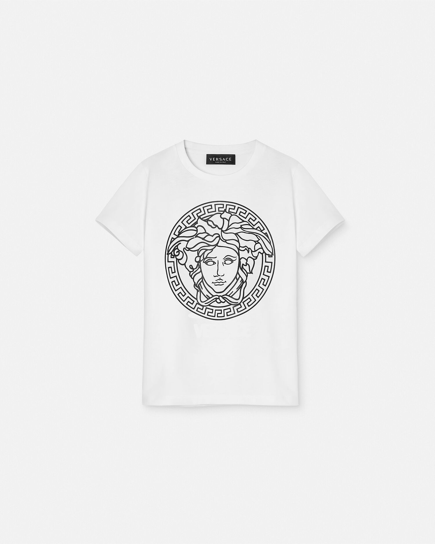 キッズ プリント コットンジャージー Tシャツ ブラック,ホワイト