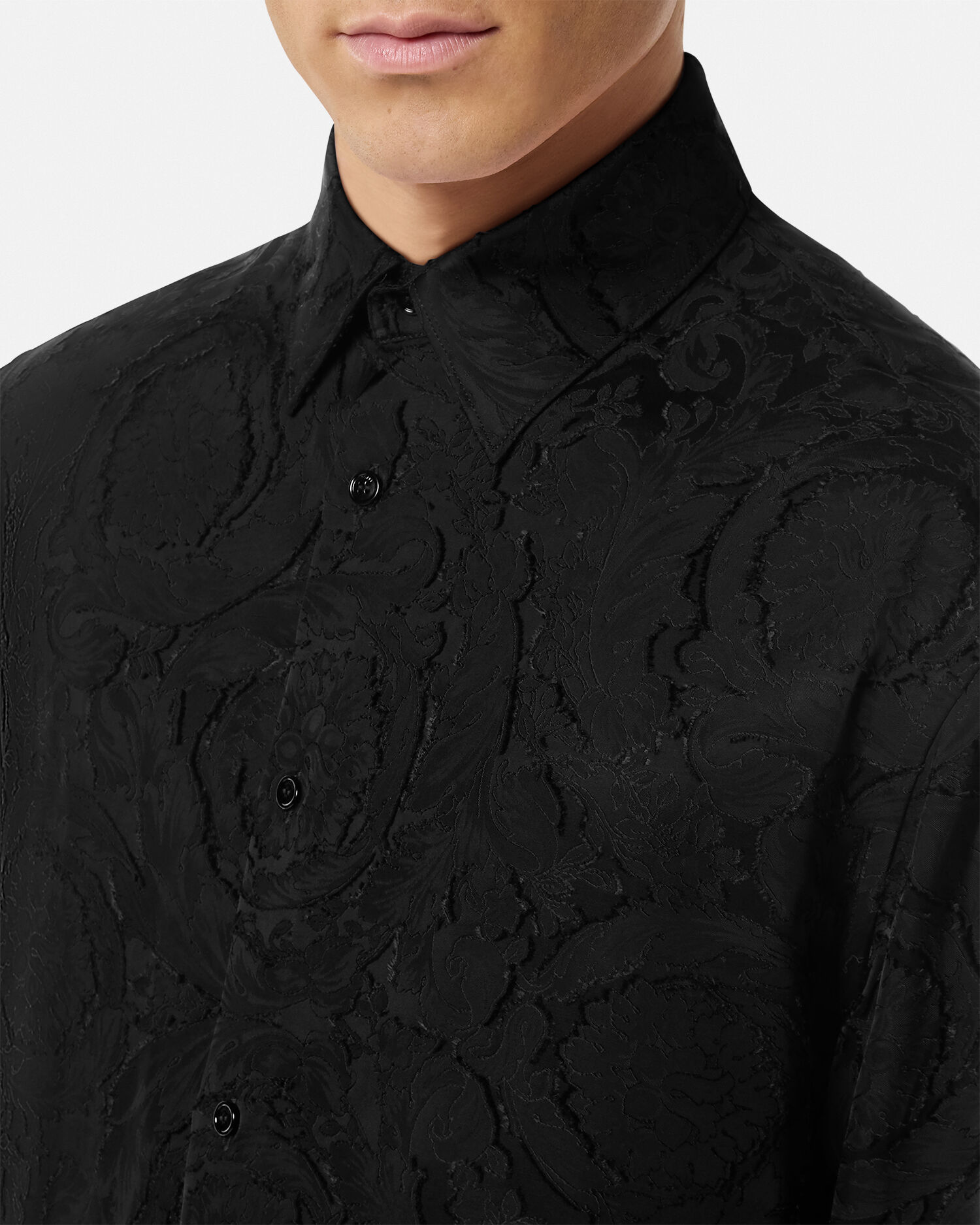 VERSACE バロッコ デヴォレ シャツ ブラック バロッコ デヴォレ シャツ ブラック | VERSACE JP