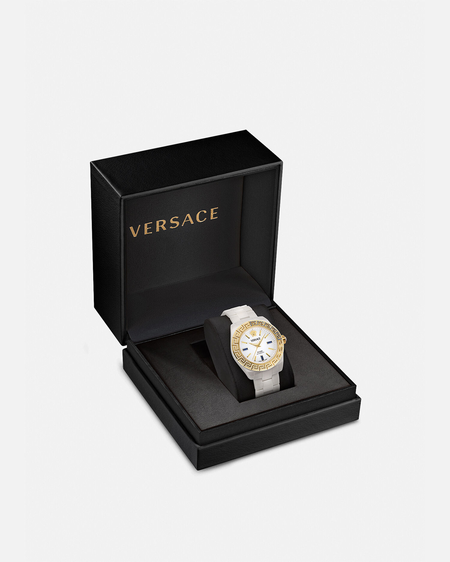 DV One オートマチック ダイヤモンド ウォッチ ホワイト | VERSACE JP