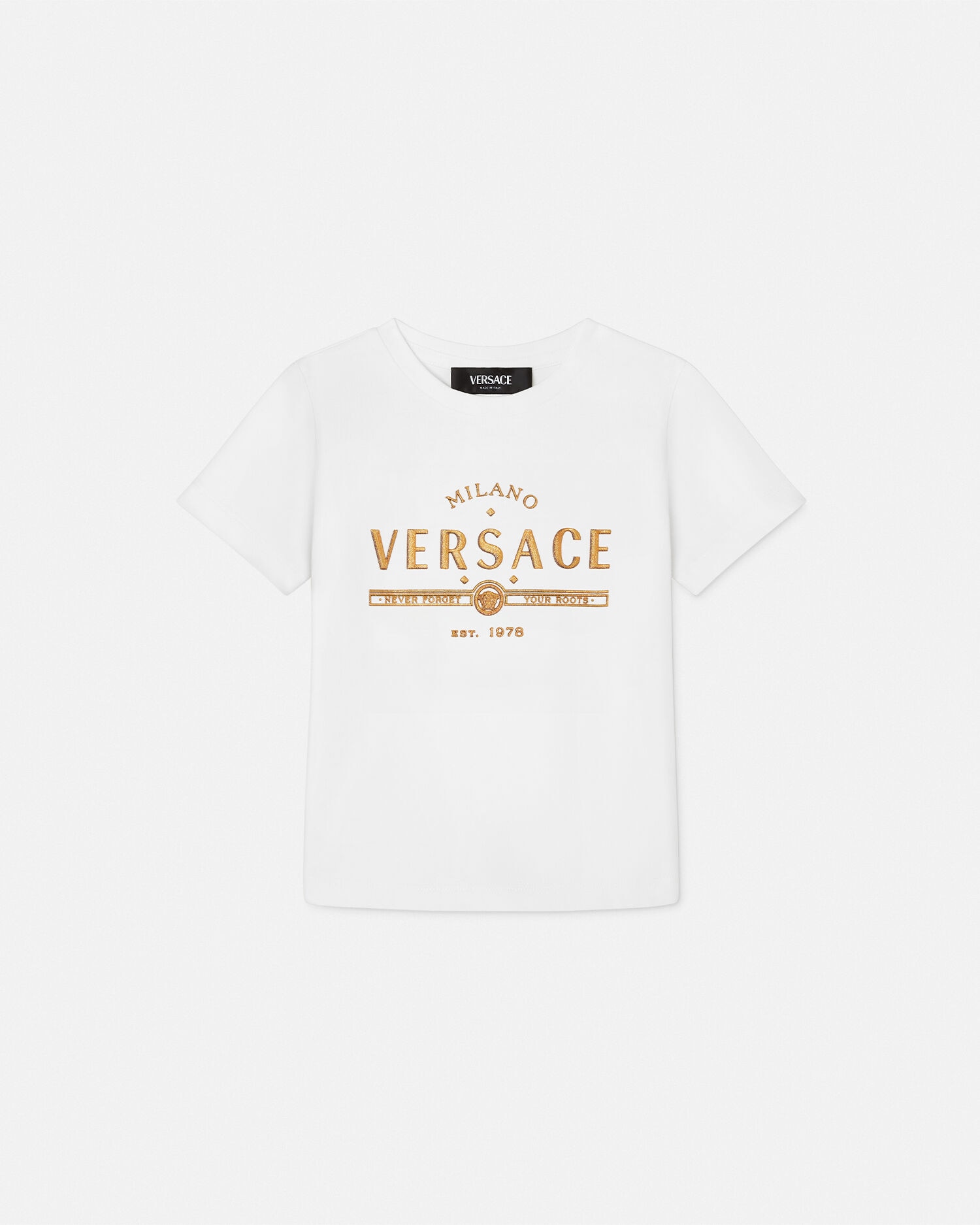 関税送料込★VERSACE ロゴ Tシャツ Tシャツ ヴェルサーチェ ロゴ キッズ | VERSACE JP