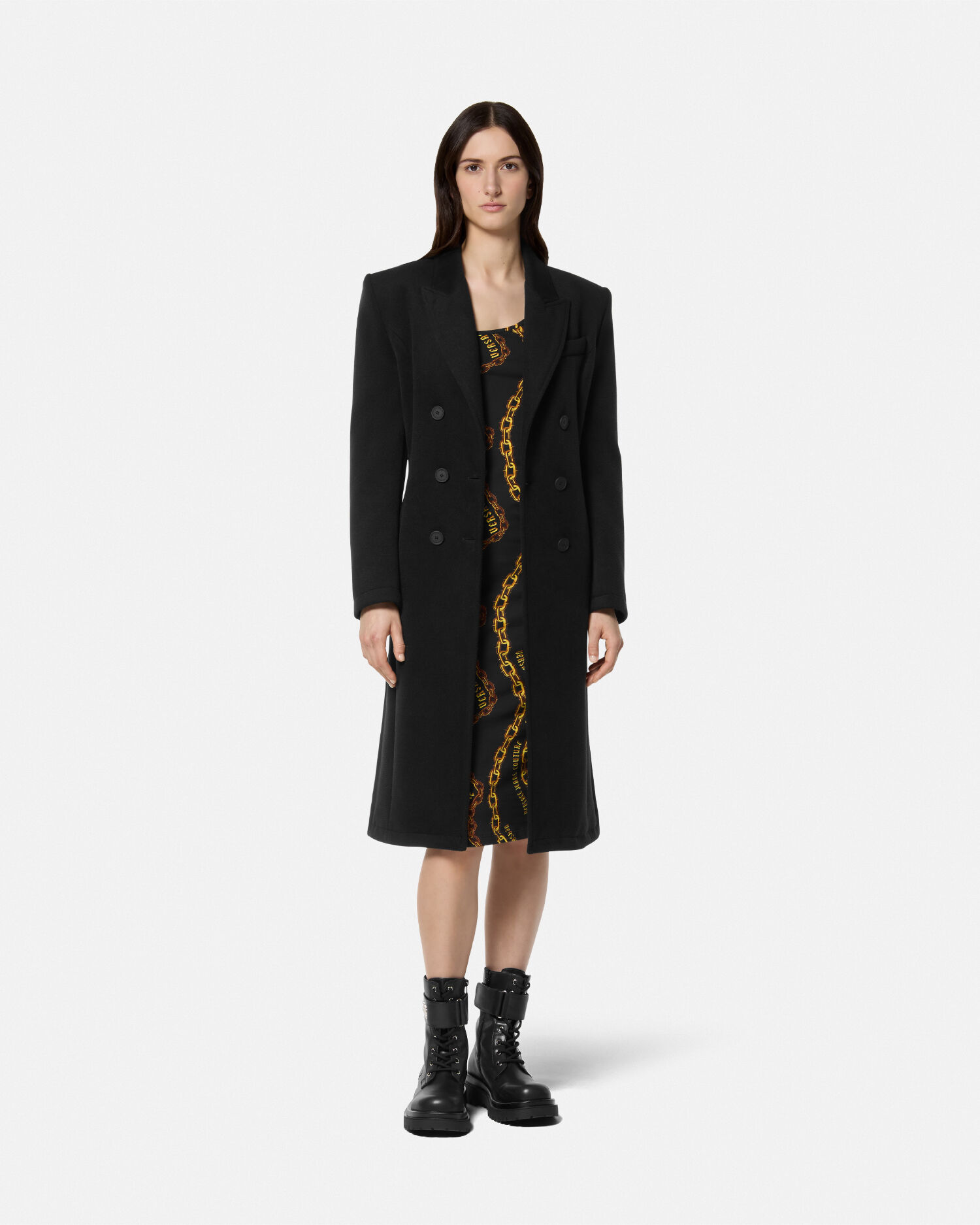 『3年保証』 ベルベット レースアップ コート JP VERSACE | ジャケット・アウター