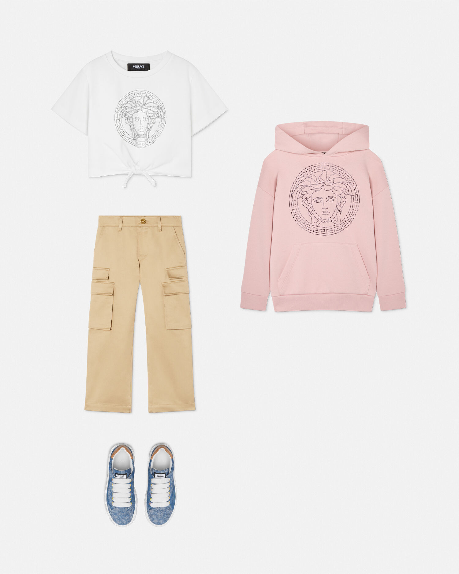 カーゴ キッズ パンツ ベージュ | VERSACE JP