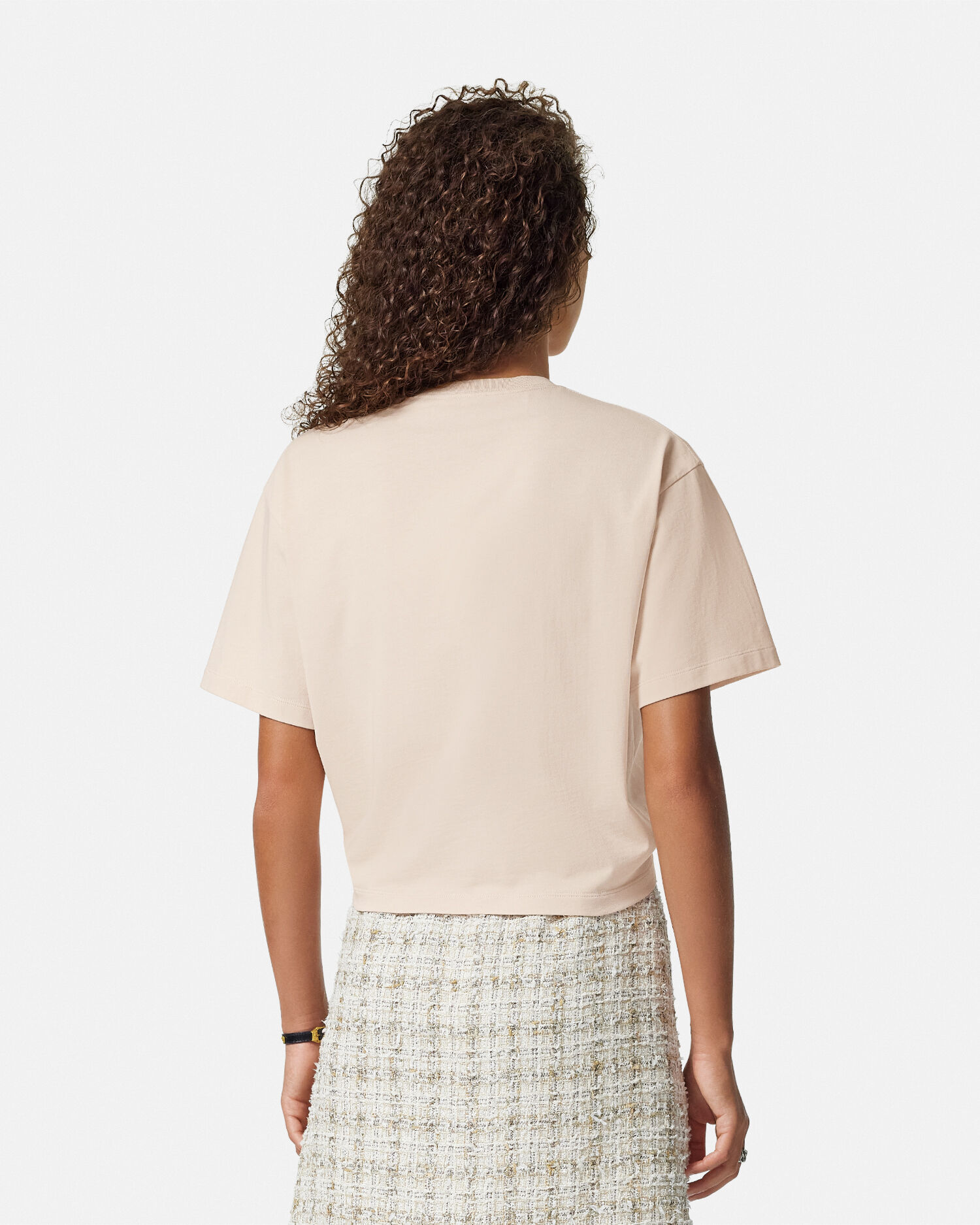 VERSACE クロップ Tシャツ 1978 リエディション ロゴ クロップ Tシャツ 1978 リエディション ロゴ セーフティー ピン