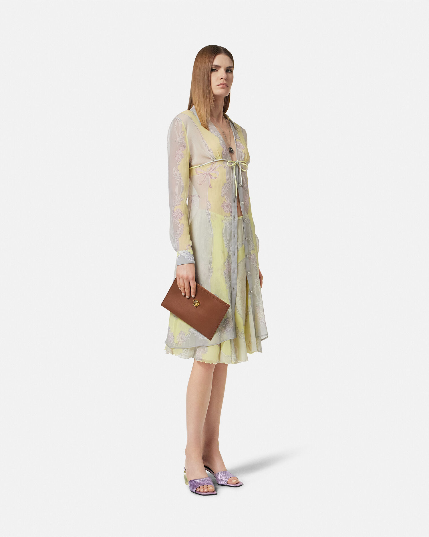 ラ メドゥーサ レザー ポーチ | VERSACE JP