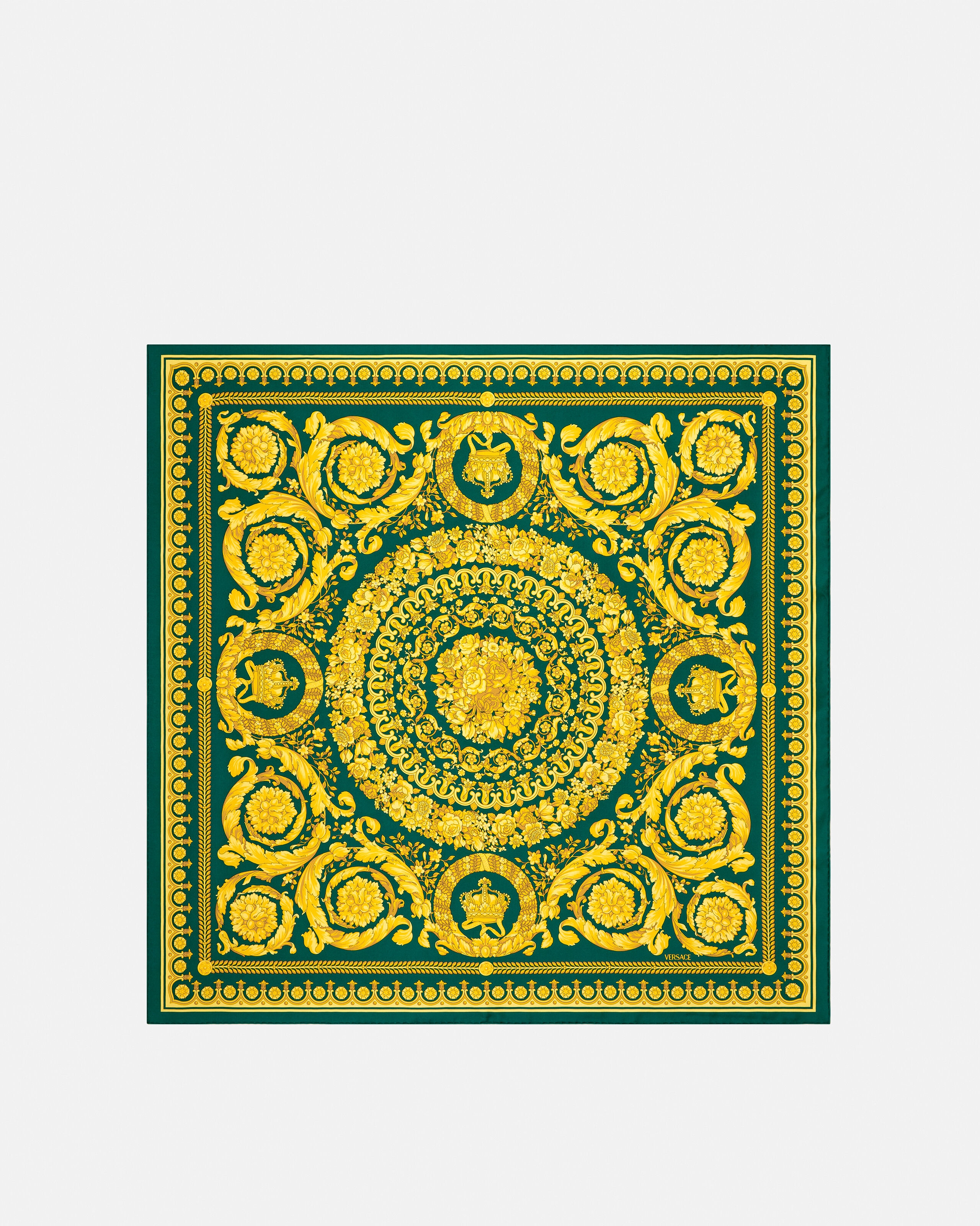 プリント シルク ツイル スカーフ 90 cm ブラック,プリント | VERSACE JP