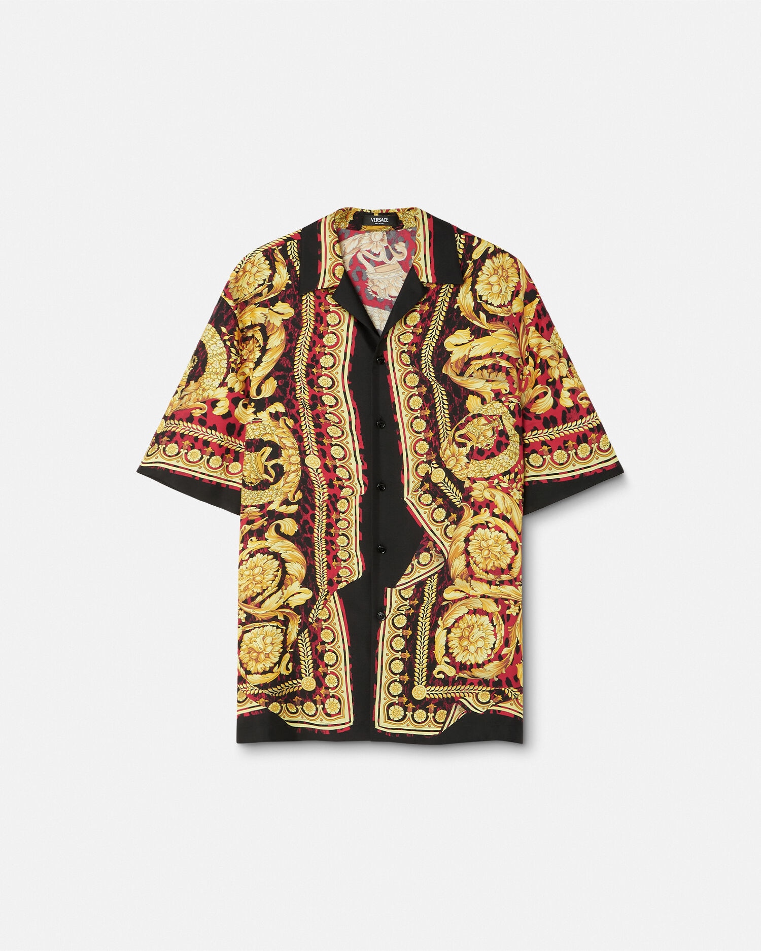 ワイルド バロッコ イリュージョン シルクシャツ レッド,プリント | VERSACE JP
