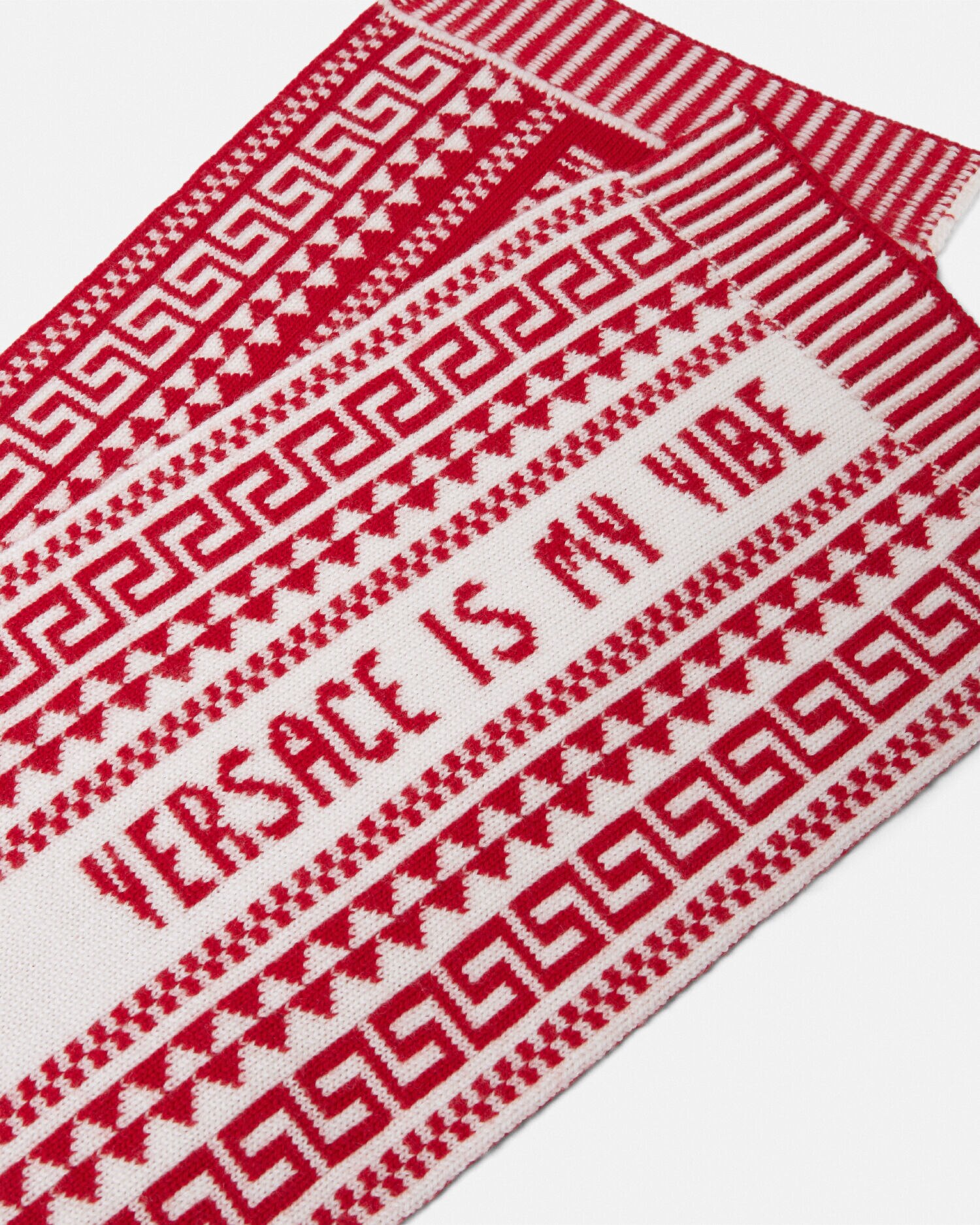 ジャカード ニット キッズ スカーフ フェア アイル | VERSACE JP