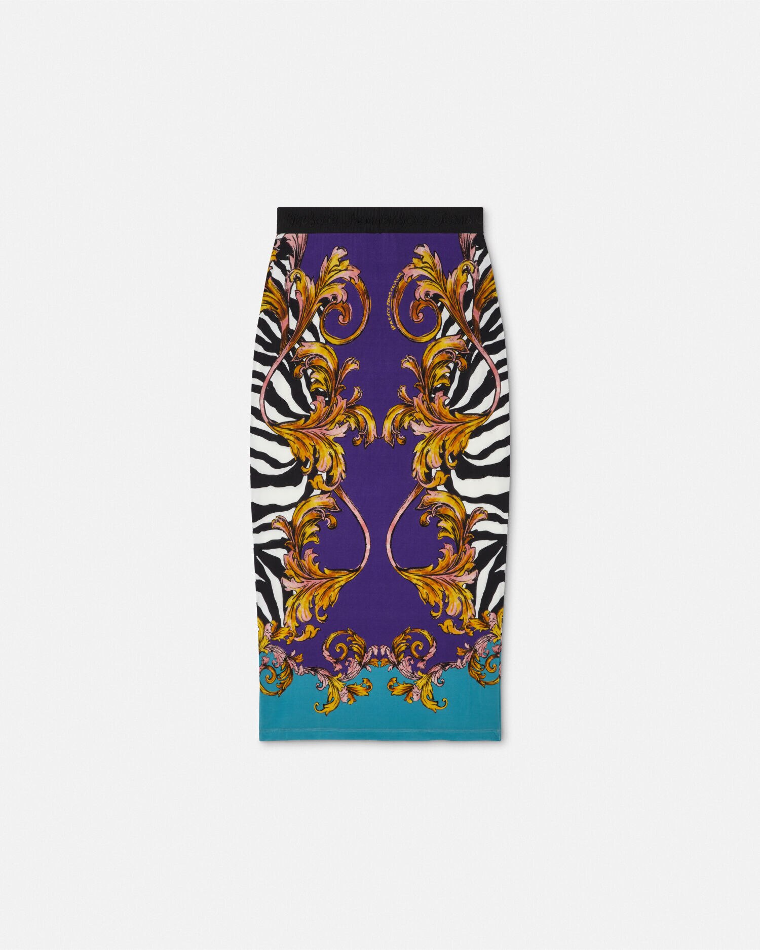 ヴェルサーチェ☆バロッコ デニム Aライン ミディスカート Versace バロッコ Aライン デニムスカート | ブルー | FARFETCH JP