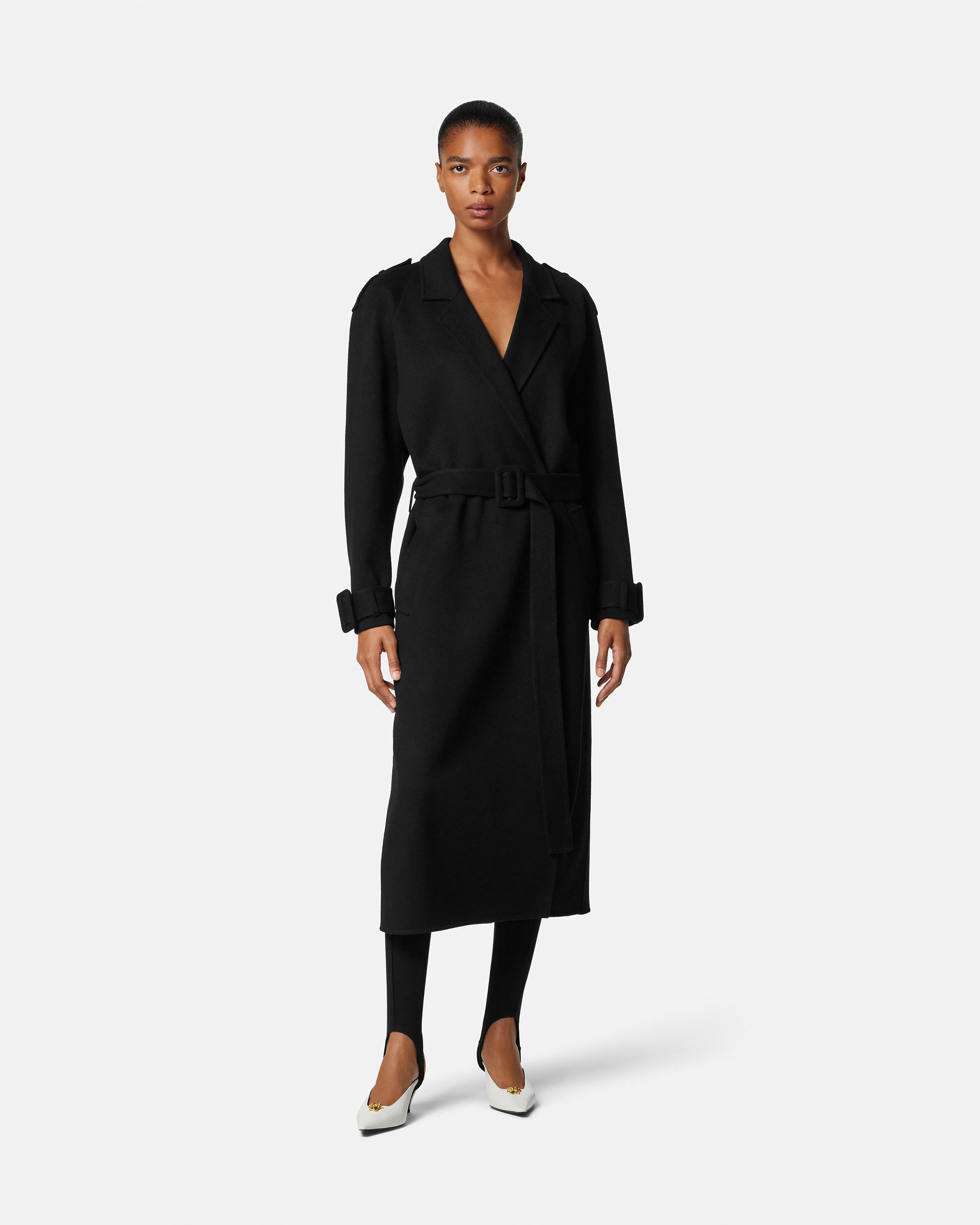 VERSACE CLASSIC 黒 チェスターコート カシミヤ？ ヴェルサーチ VERSACE CLASSIC 黒 チェスターコート カシミヤ？ ヴェルサーチ GIANNI