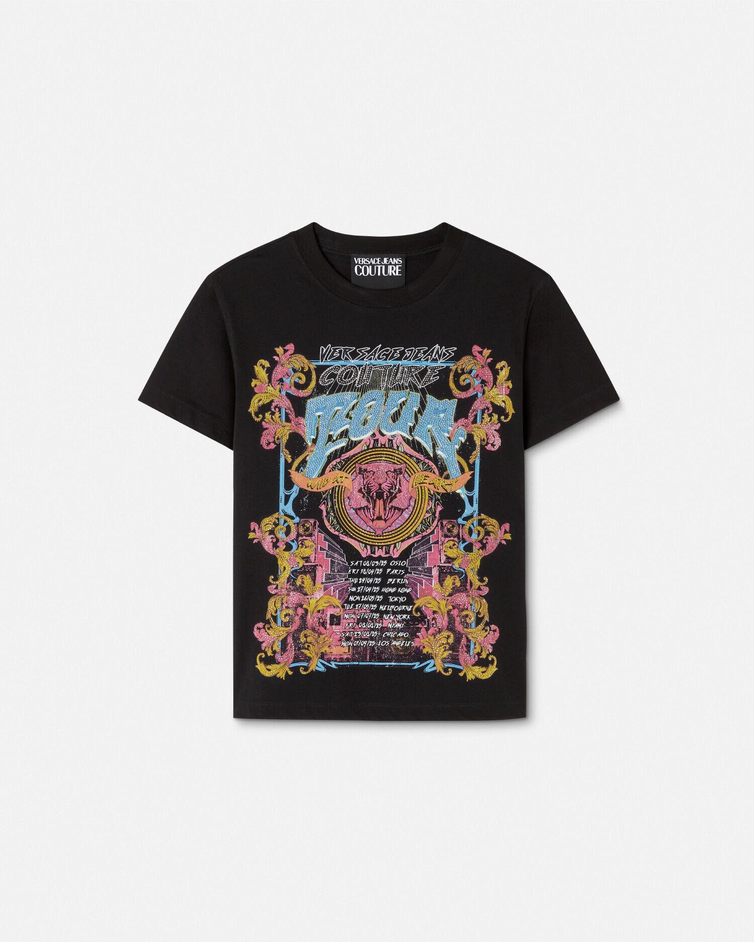 ★VERSACE★クリスタル ツアー ロゴ Tシャツ ロゴ Tシャツ クリスタル ツアー | VERSACE JP