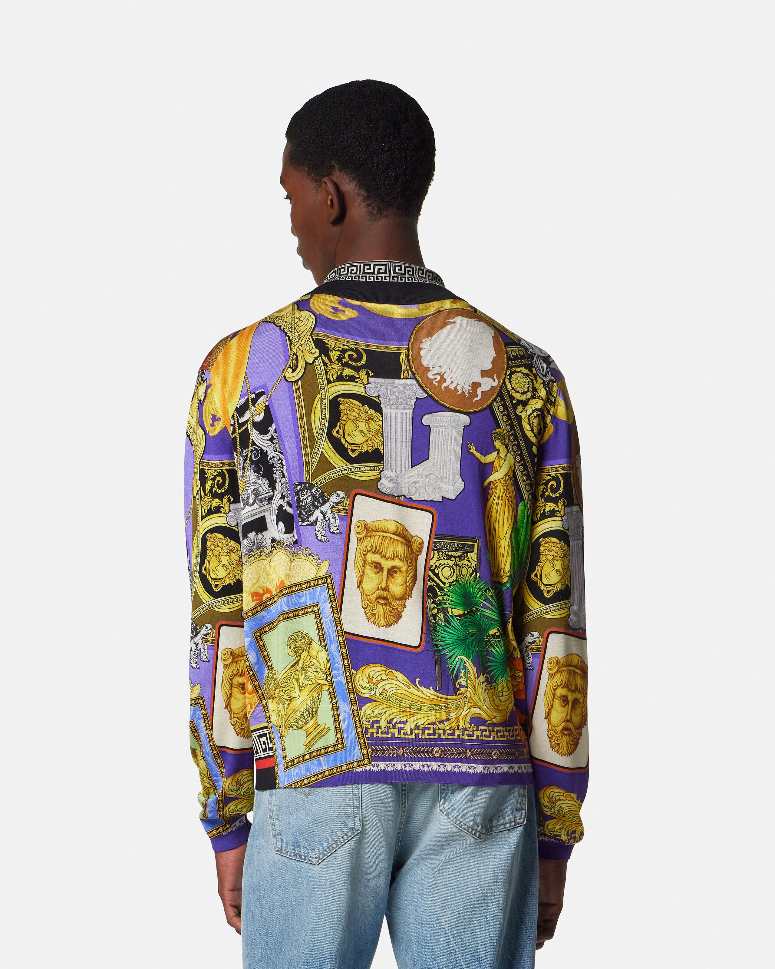 プリント シルク ニット シャツ プリント | VERSACE JP